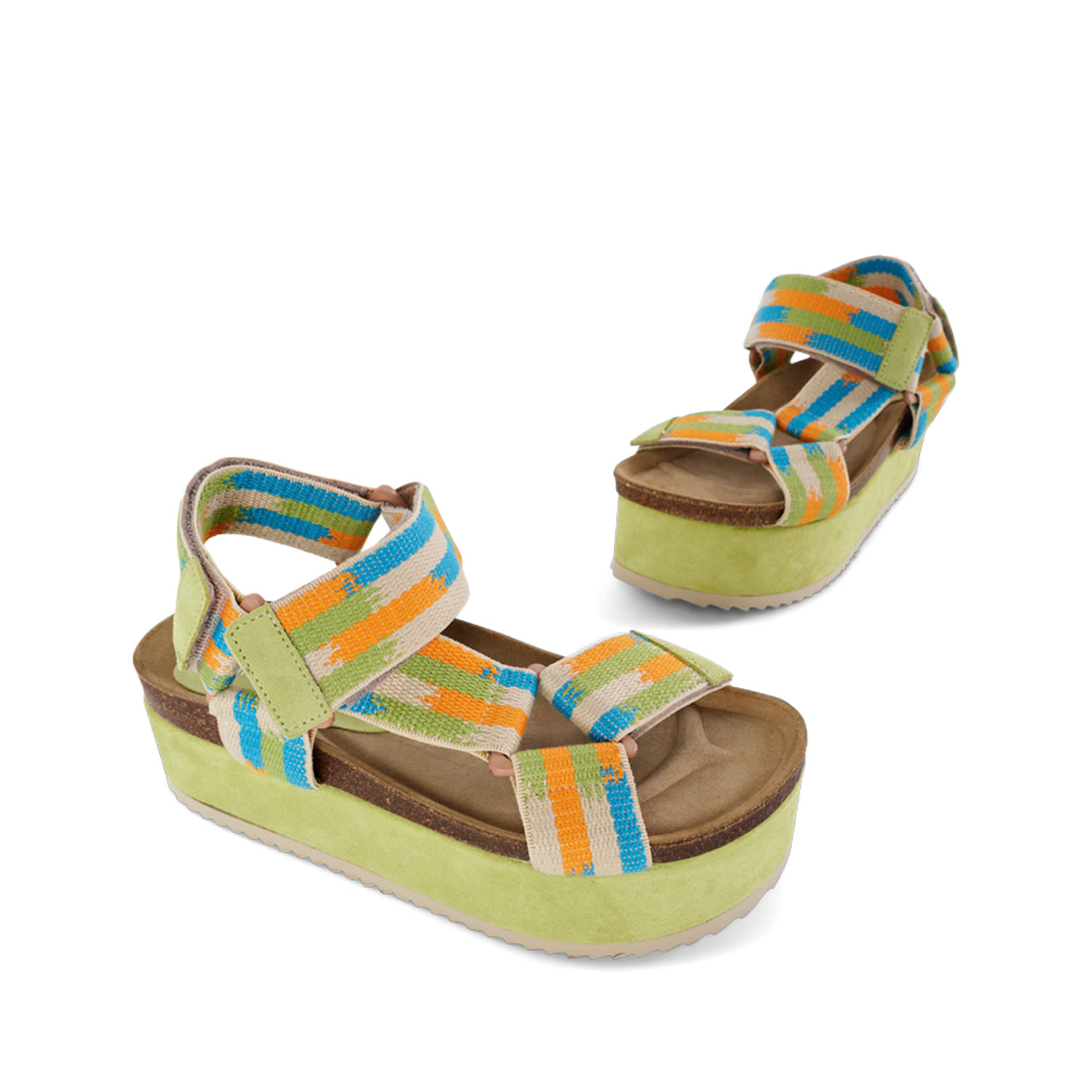 Intentionally Blank Women's Zona Platform Sandal-green In Green