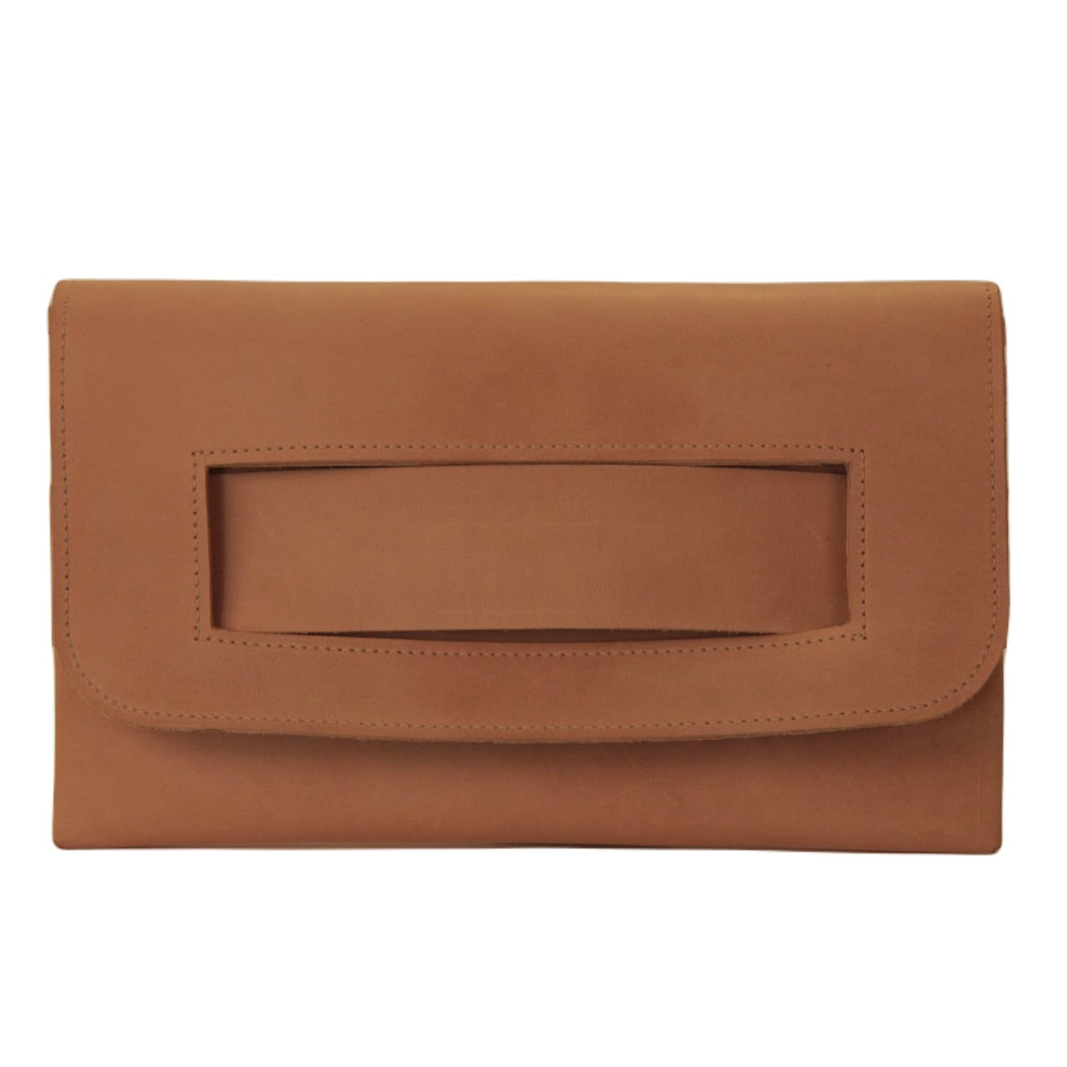 Women’s Neutrals Minnelli Camel/Nude Handmade Leather Clutch Catwalk Original