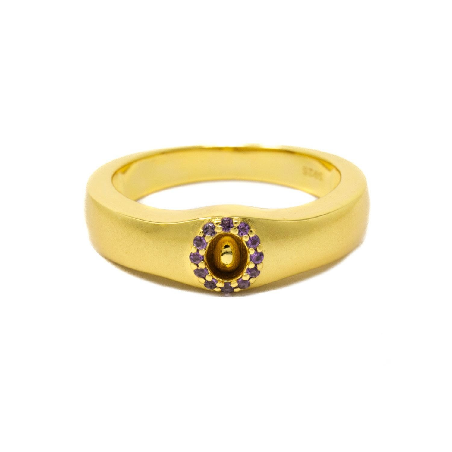 Women’s Rebirth Ring- Amethyst -Gold Nasi Silver