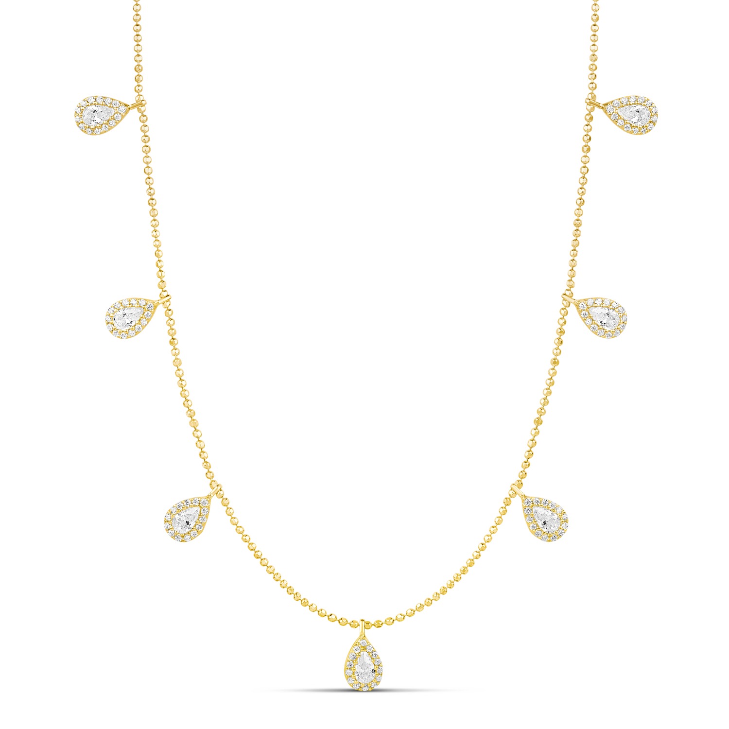 Shymi Women's Multi Pear Drop Necklace - Gold
