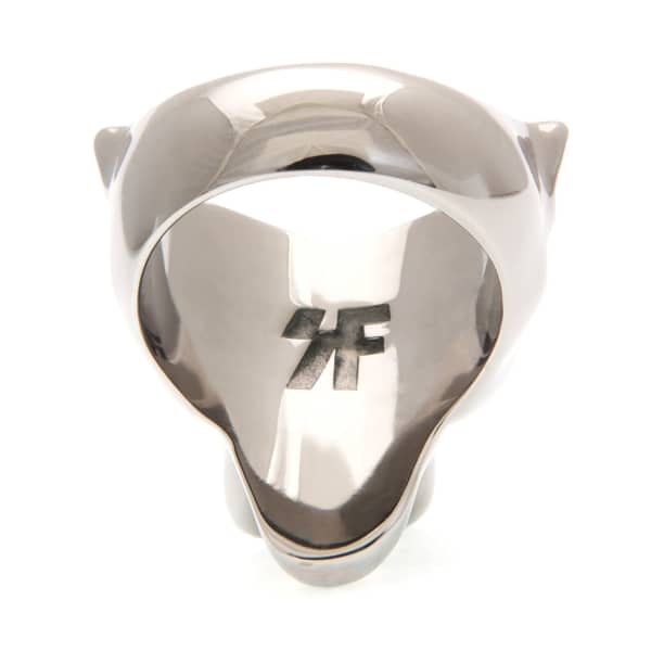 GUCCI WOMEN'S PANTHER RING BLACK RHODIUM