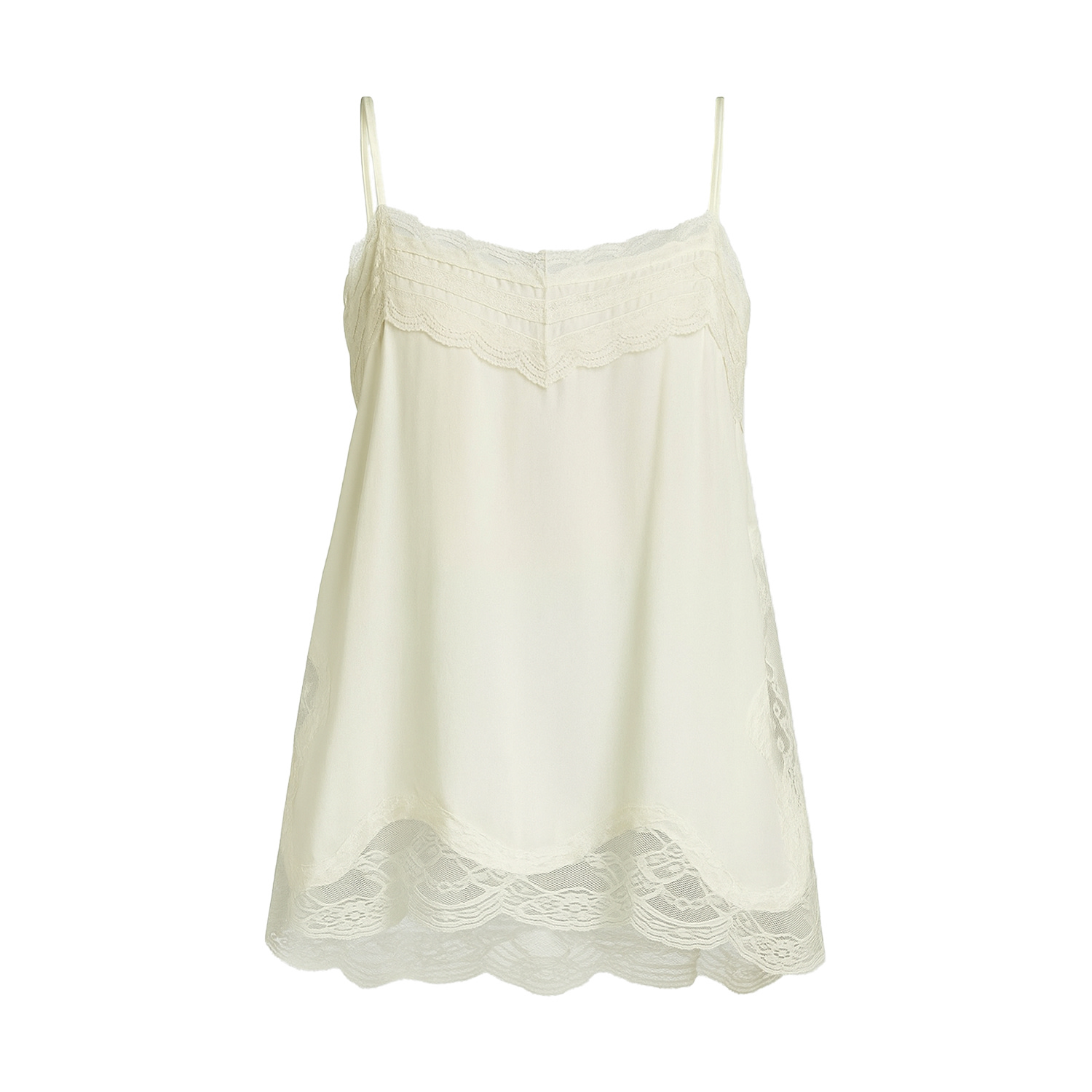 Ats The Label Women's White Thea Lace Camisole Top In Green