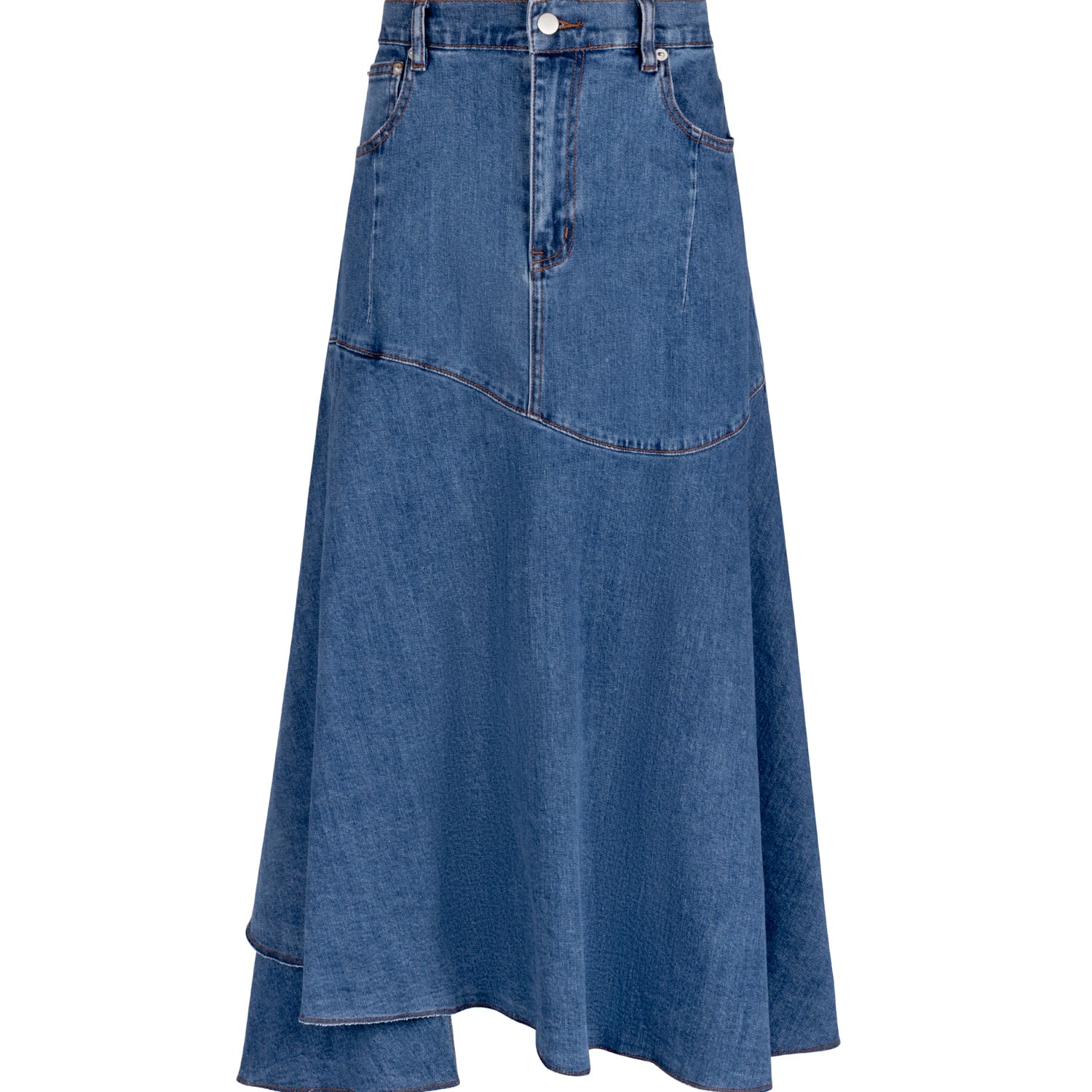 Loup Clothing Women's Stretch Denim Skirt Blue