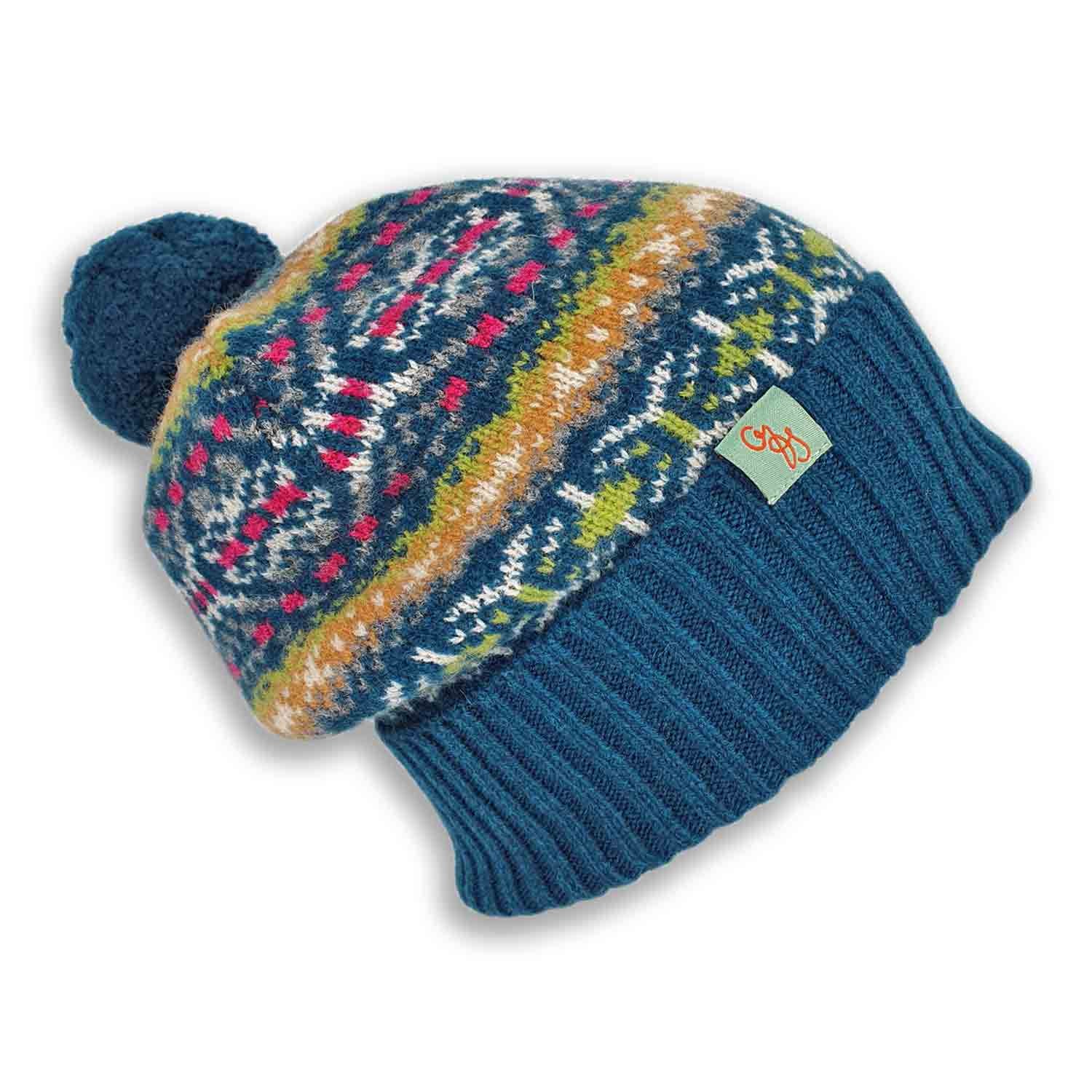 Otto & Spike Women's Blue Beanies - Irish Twist - Apple Crisp In Blue