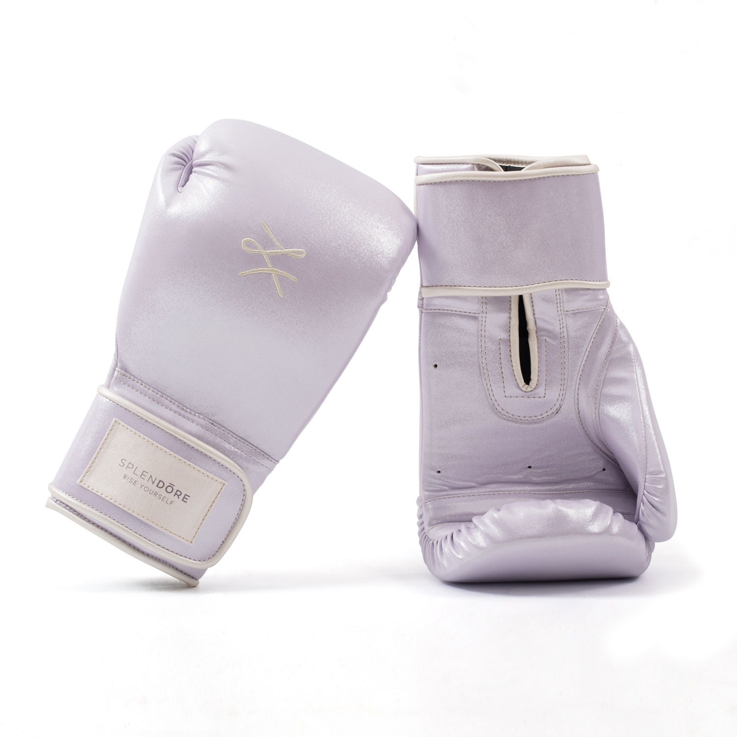 Splendore Women's Neutrals Taro Synthetic Shiny Boxing Gloves