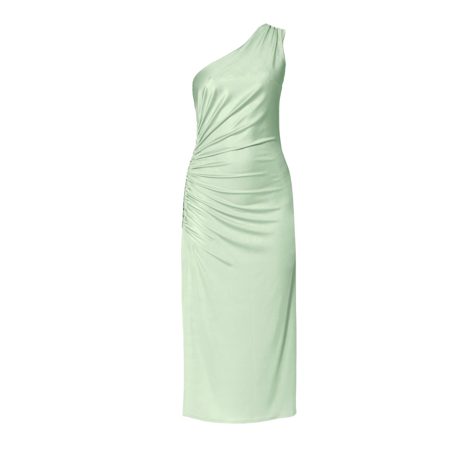 Women’s Green Clara Misty Jade Asimmetric Midi Dress Small Aggi