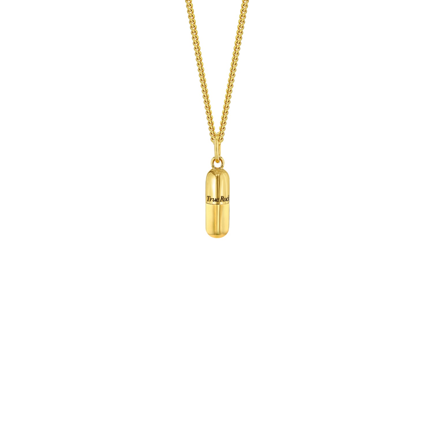 Men’s Mini Pill Pendant In 18Kt Gold Plate True Rocks