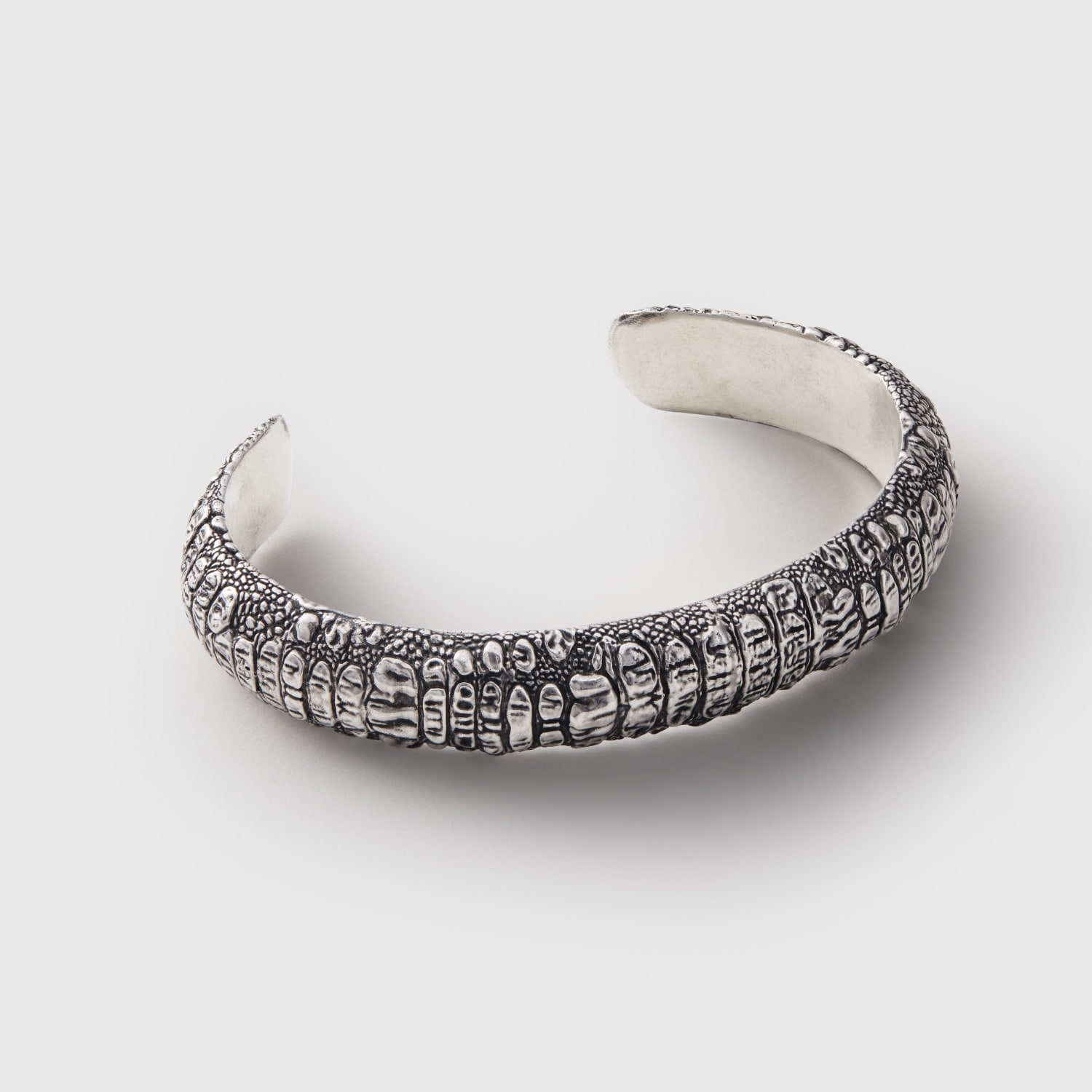 Wild Sons Men's Kaiman Xl Open Silver Bangle In Silver