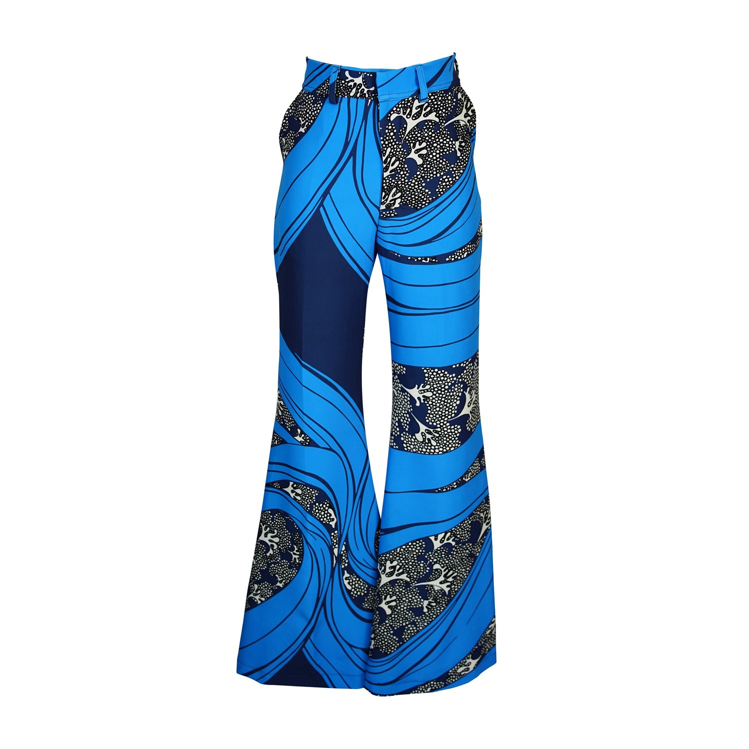 Jennafer Grace Women's Blue / White Kelpie Bellbottoms In Blue/white