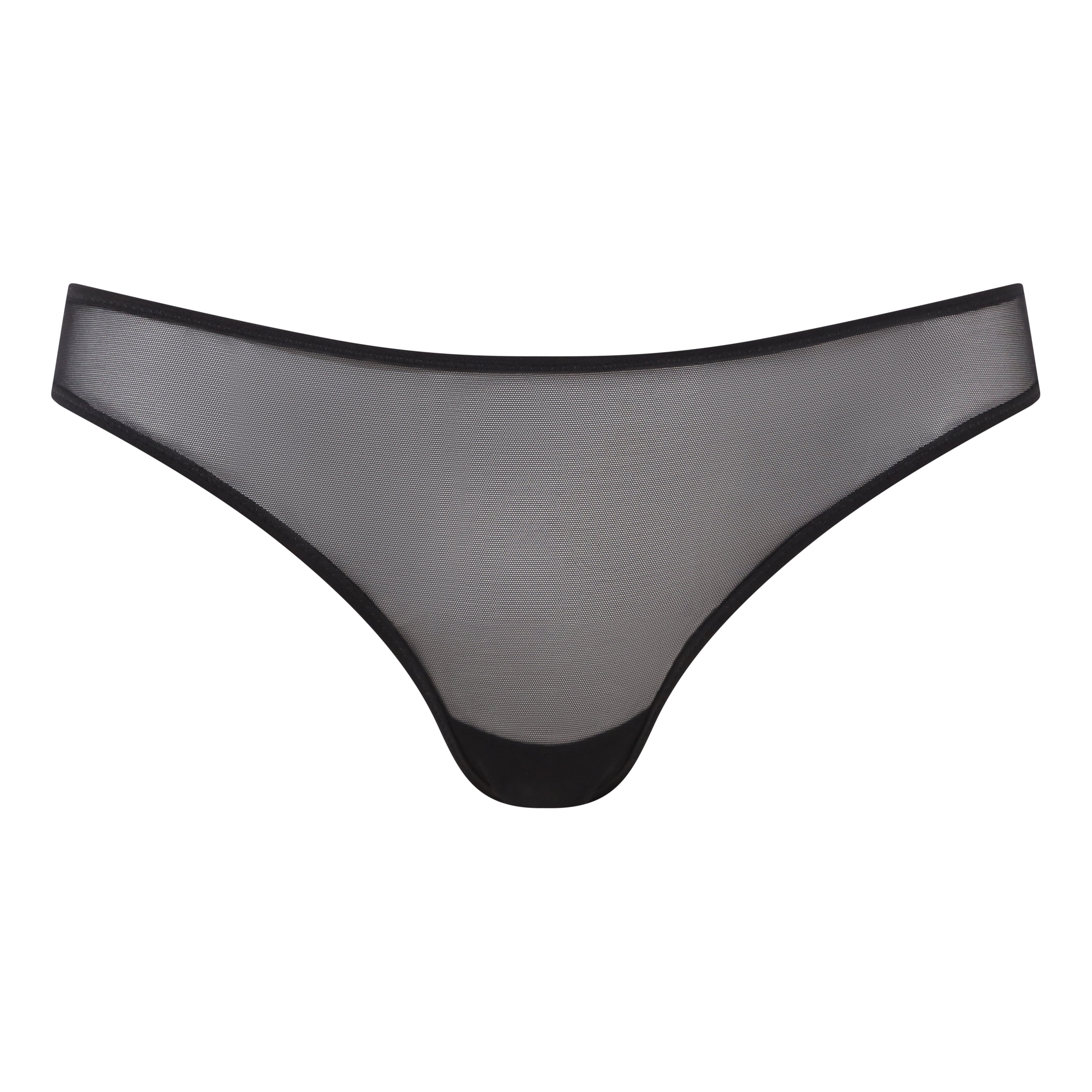 Hedonista Lingerie Women's Black Mesh Full Coverage Bikini Brief In Black