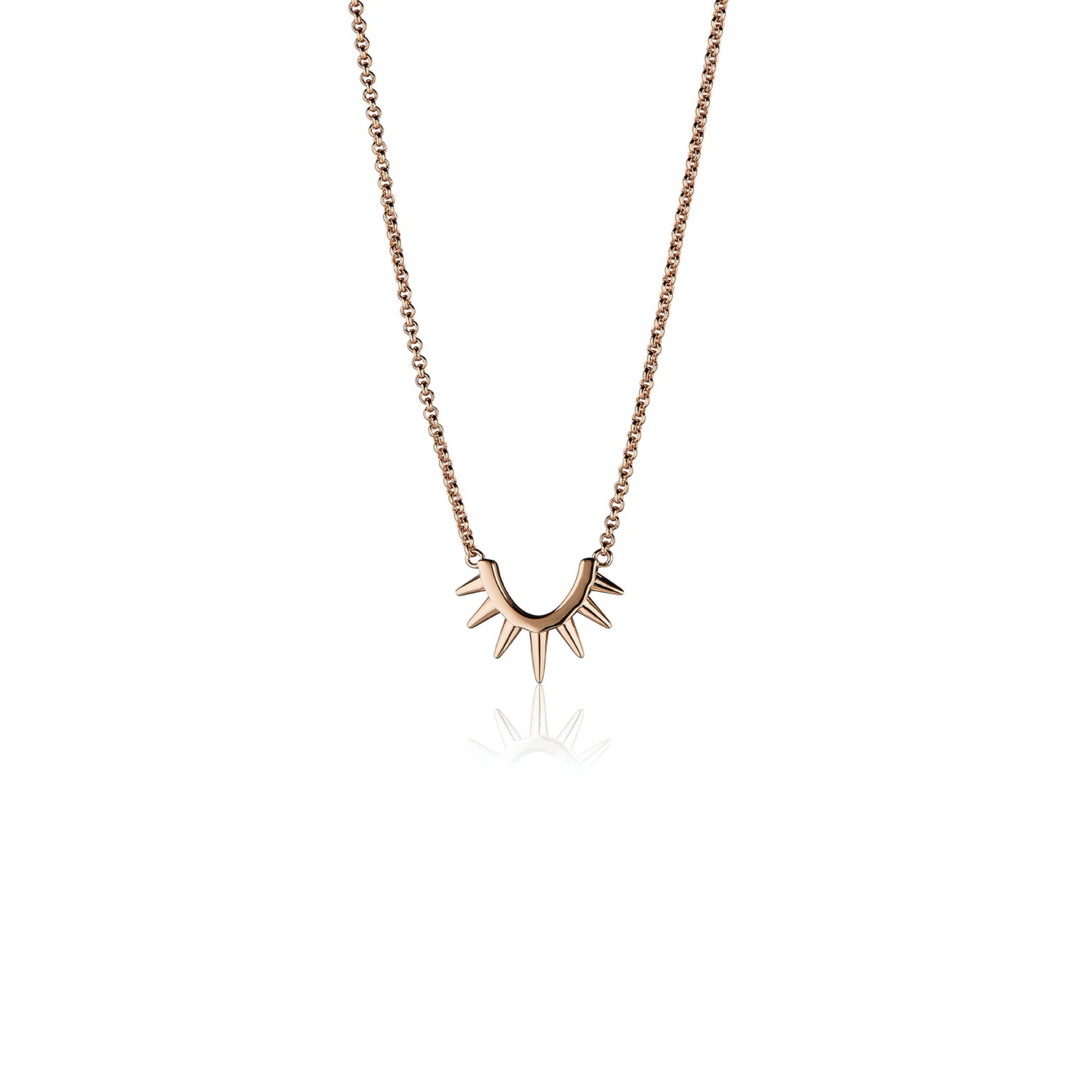 Women’s Rose Gold Vermeil Celestial Sunray Necklace Steff Jewellery