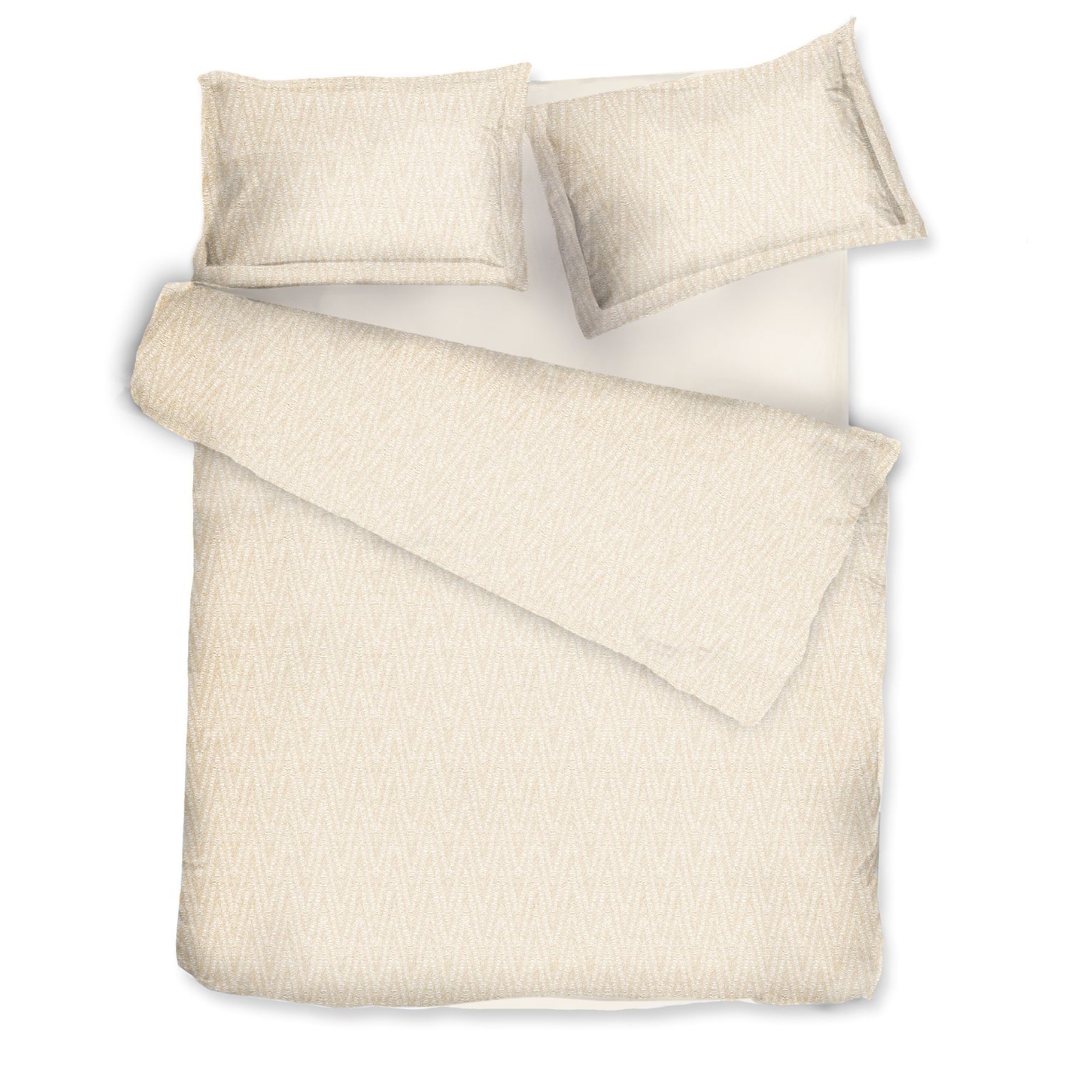 Decoflux Home Gold / Neutrals / White Cotton Bedding Set Twist Gold Uk Super King, Us King + Gift Wrapping In Gold/white