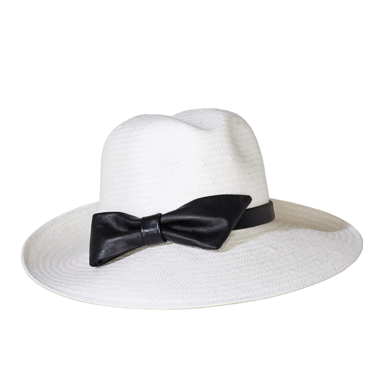 Women's White Jackie Wide-Brimm Summer Hat | 57Cm | Misa Harada Millinery