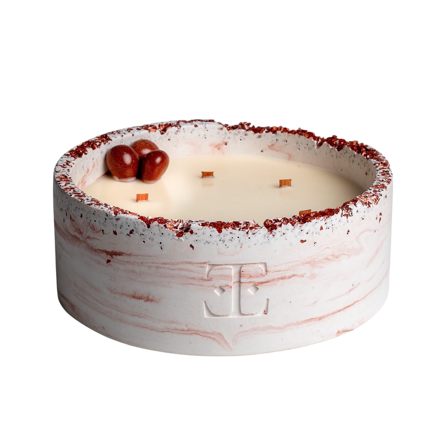 Esti Living Rose Gold Luna Collection - Antique Gold Candle