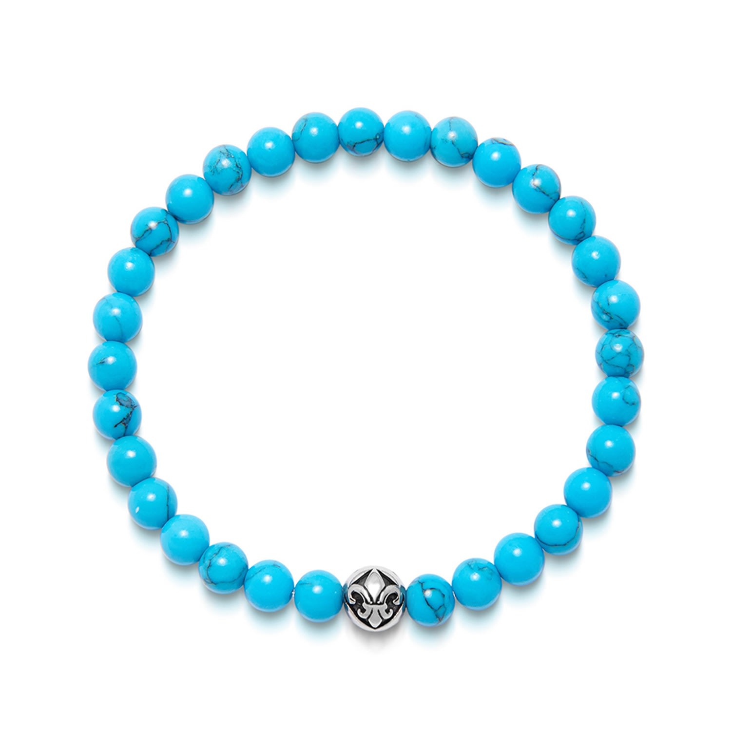 Men’s Wristband With Turquoise And Silver Nialaya