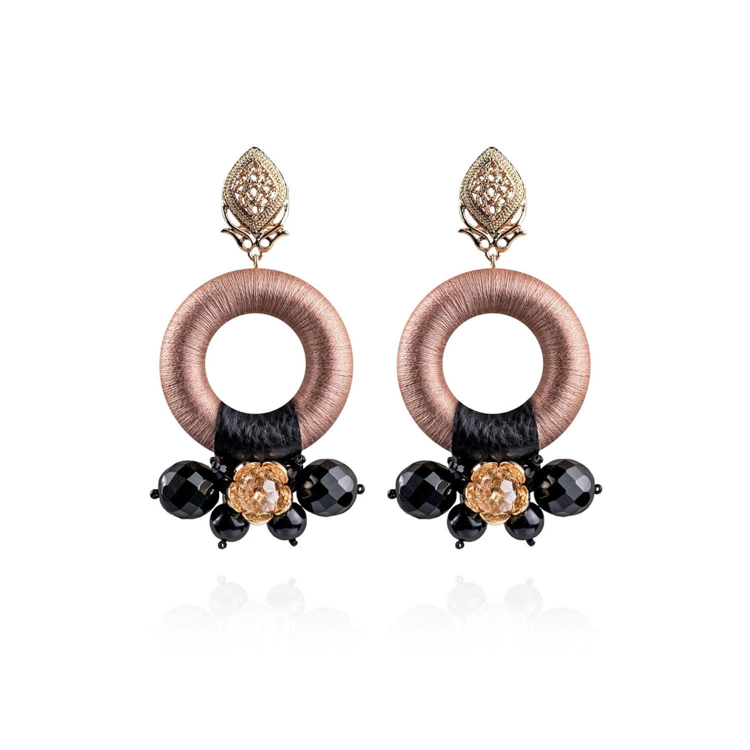 Women’s Black / Neutrals Daphne Earrings In Sandbank Saule Label