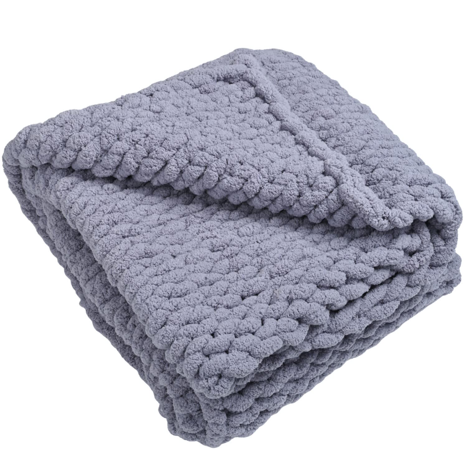 Starfish Project Grey Woven Together Blanket In Slate Gray In Gray