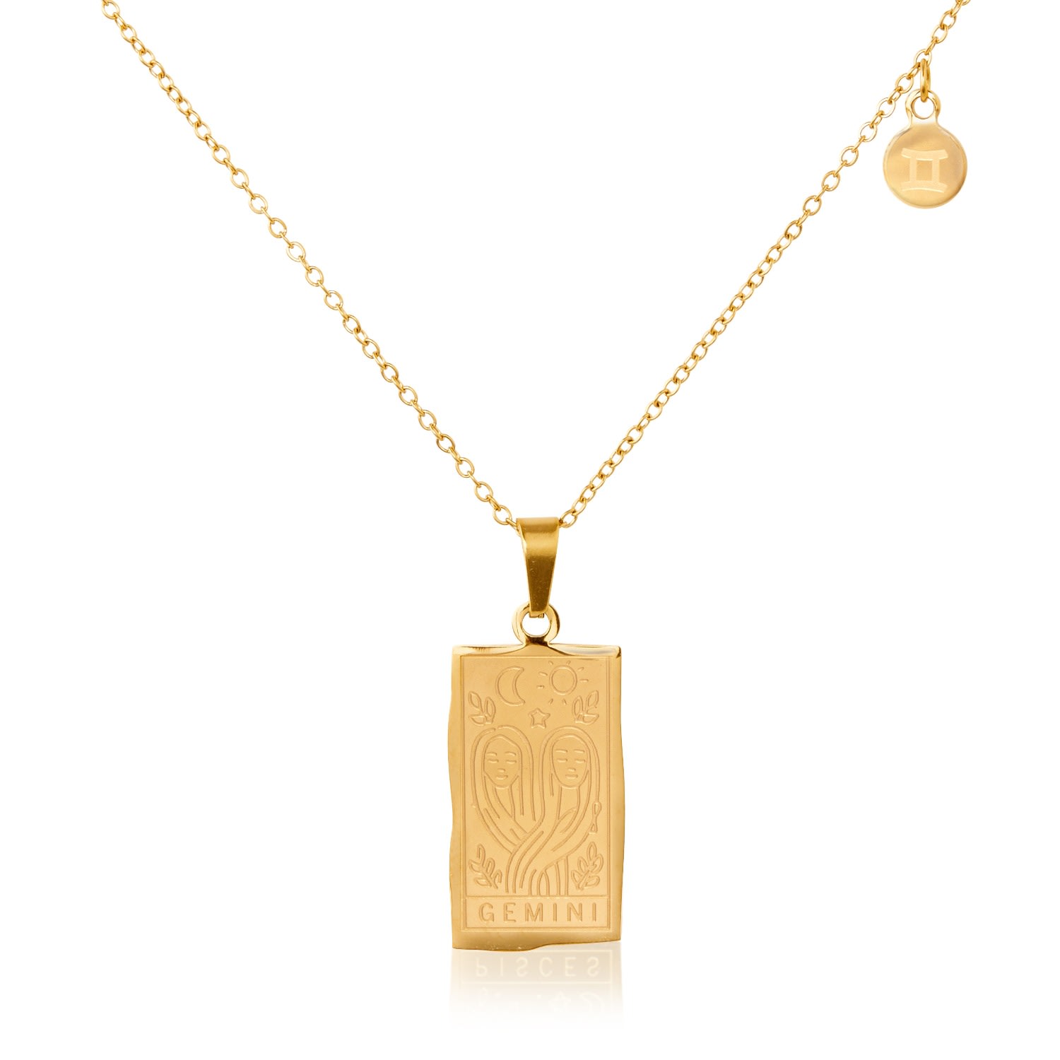 Arctic Fox & Co. Women's Gold Zodiac Star Sign Necklace - Gemini