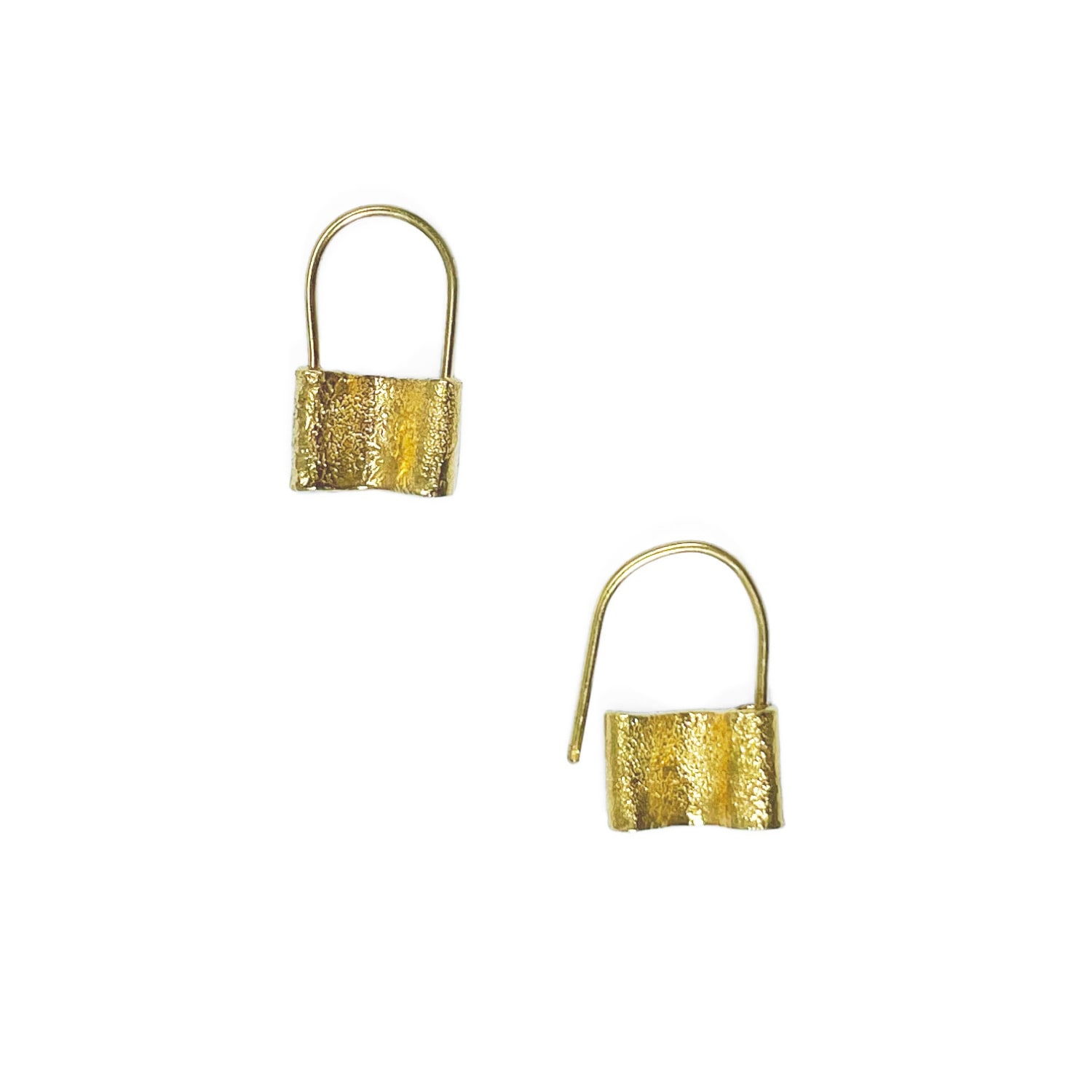 Gillian Trask Women's Silver / Gold Unlocked Earrings - Small - Gold Vermeil