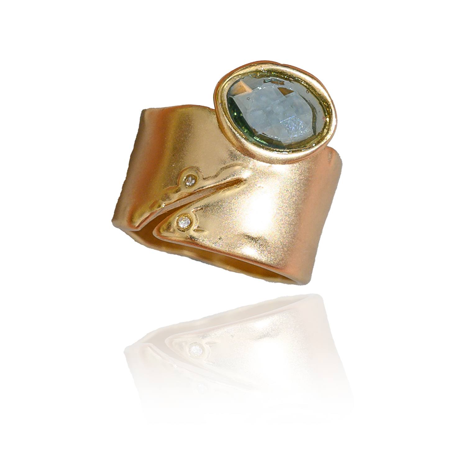 Rare Matters Jewelry Women's Brilliance Stone Blue Statement Ring