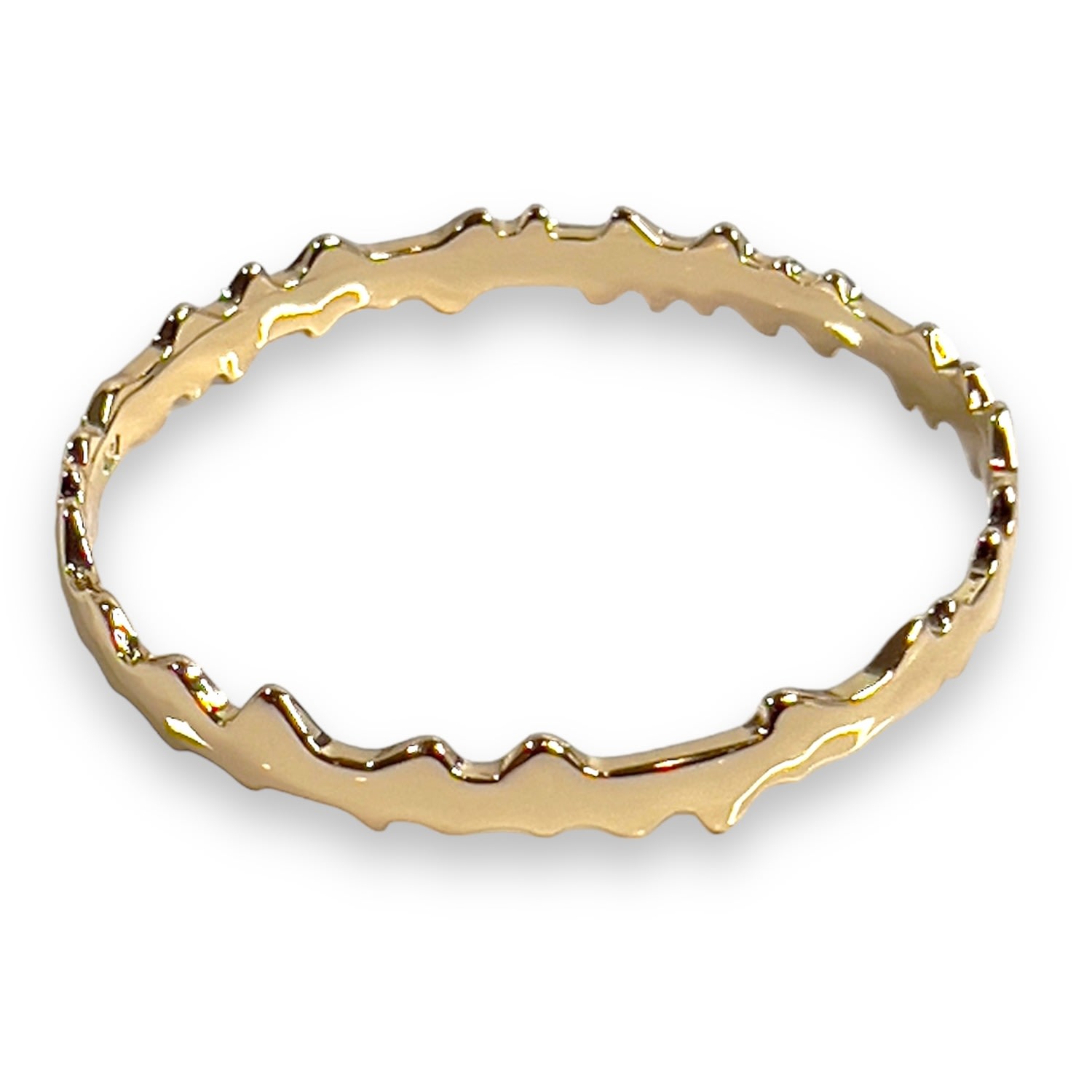 Women’s Yennefer Bangles In Yellow Gold Jagged Halo Jewelry