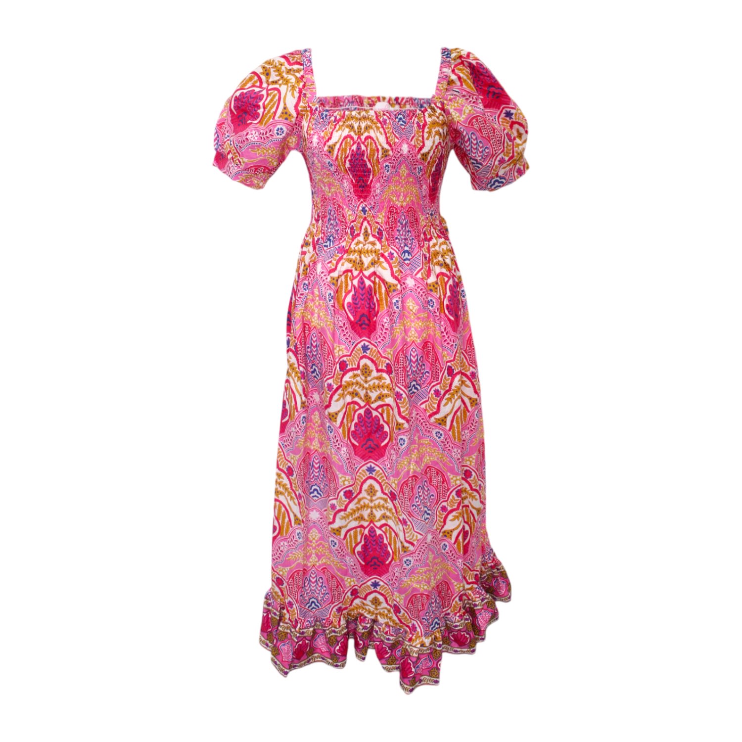 Women&rsquo;s Poppy Long - Boho Medallion - Pink | Small | Mary Marshmallow