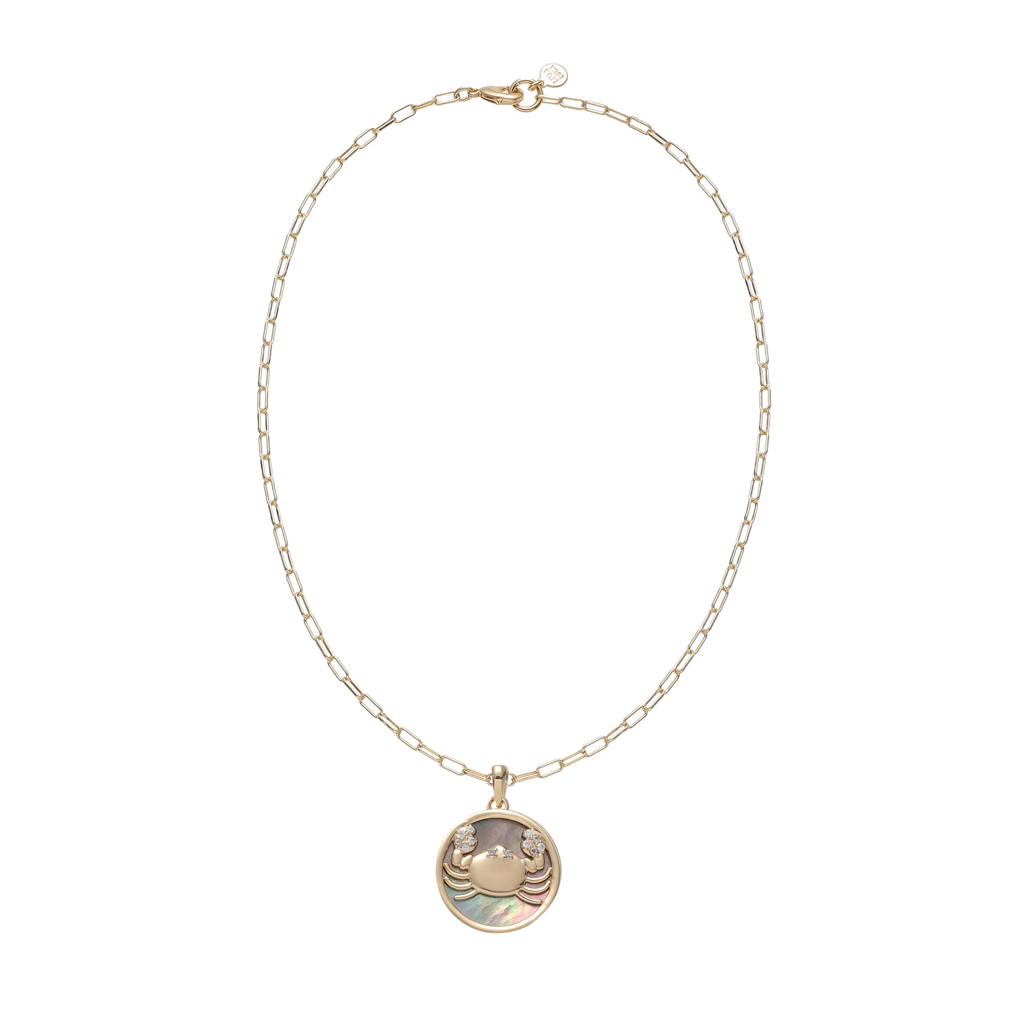 Leo & Luca Women's Gold Zodiac Medallion Pendant - Scorpio