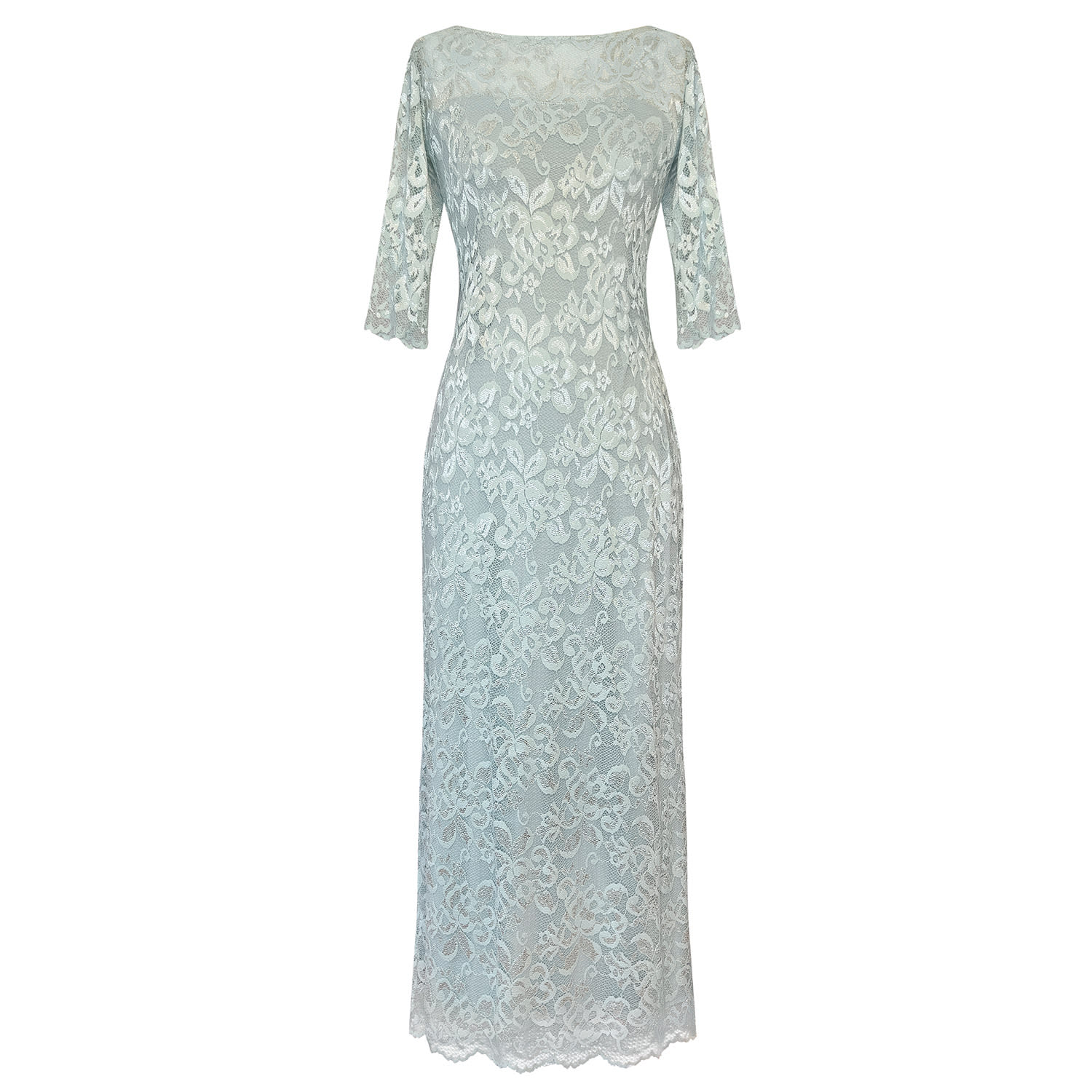 Alie Street London Women's Lila Lace Gown In Mint Silver Green In Green