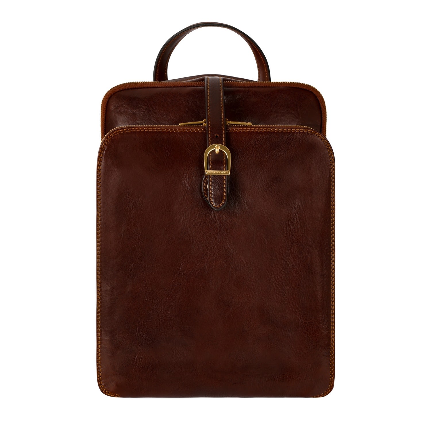 Time Resistance Womens Convertible Leather Backpack Shoulder Bag In Brown - Clarissa In Brown