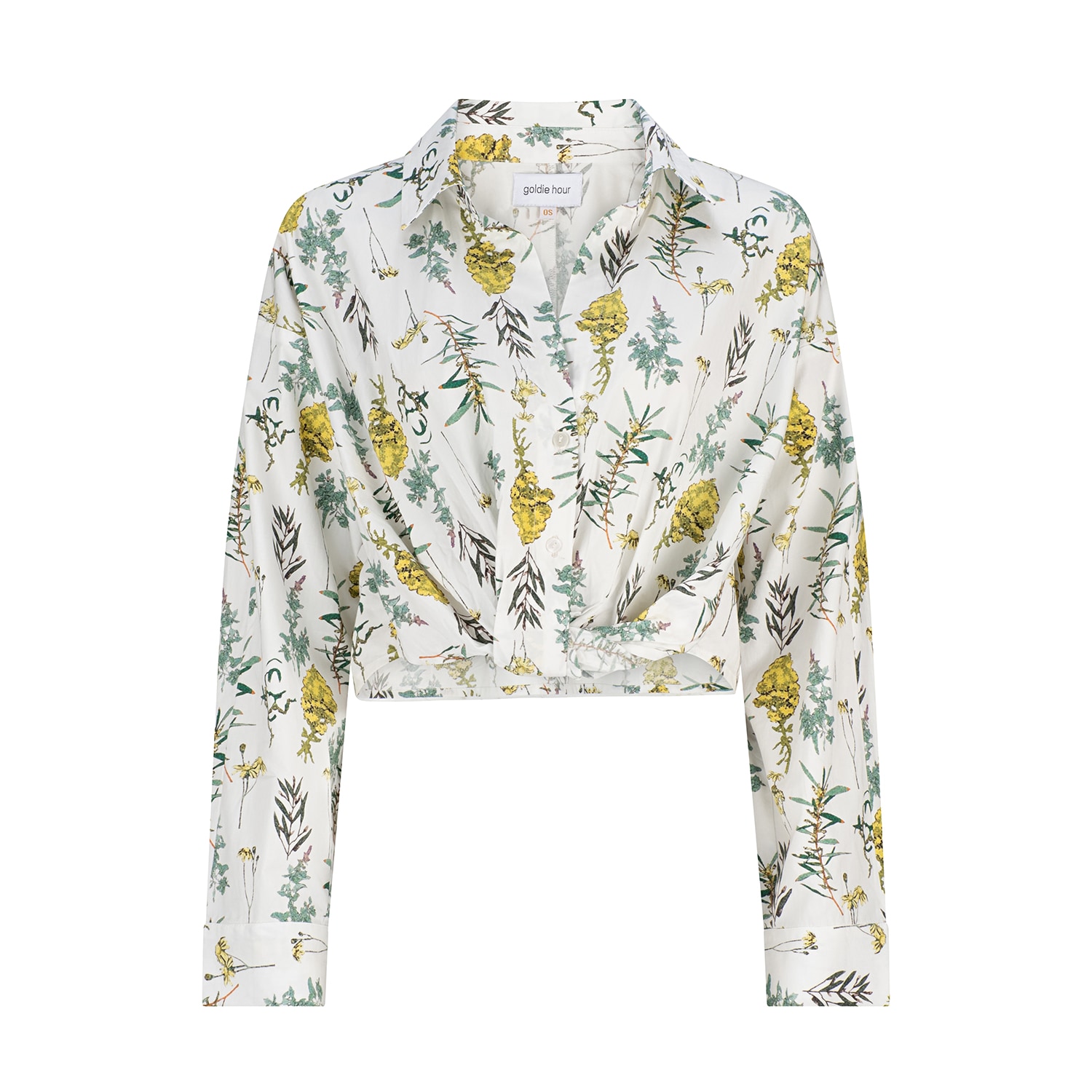 Women’s Delilah Wrap Top White Floral One Size Goldie Hour