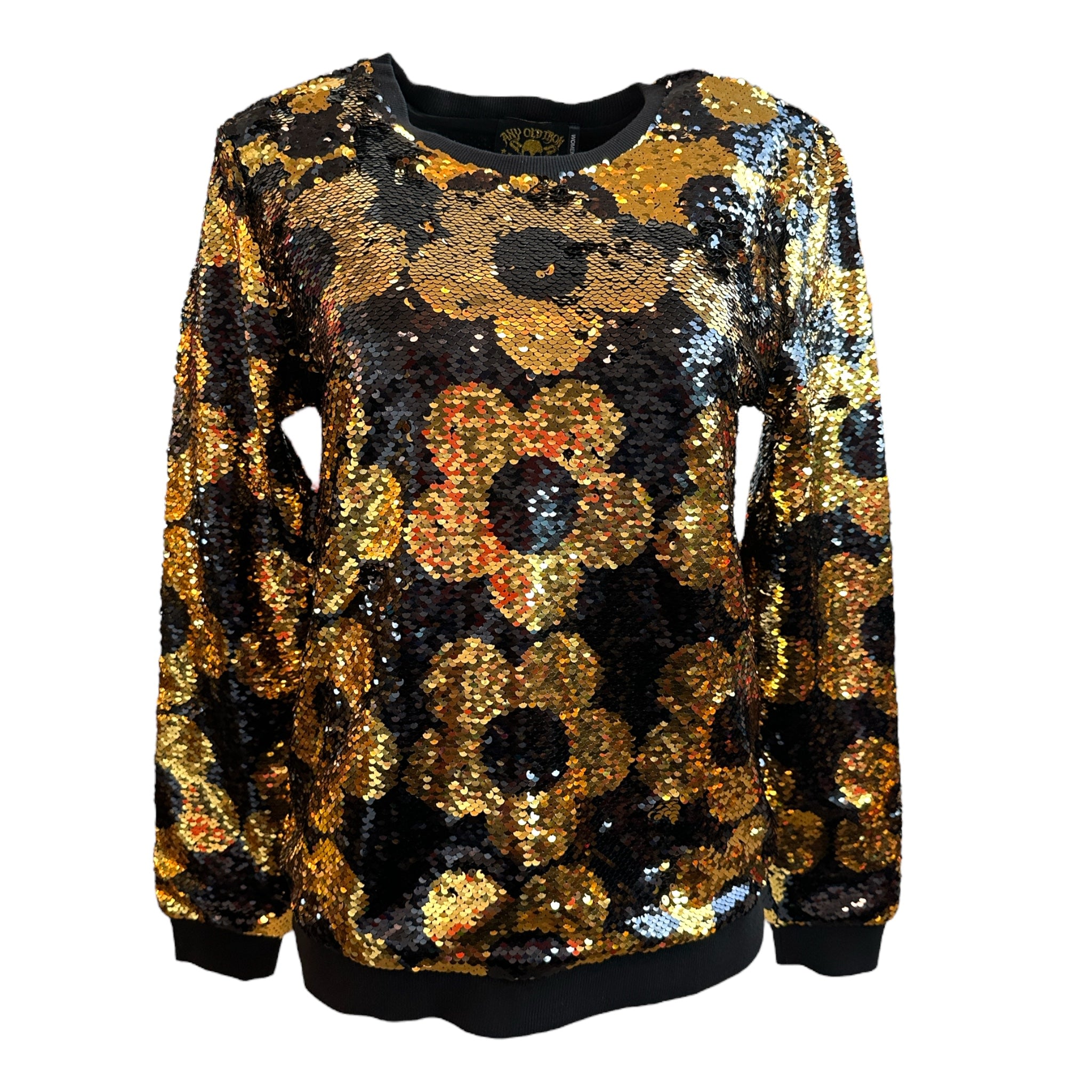 Women’s Gold / Black Any Old Iron Mini Quant Sweatshirt S