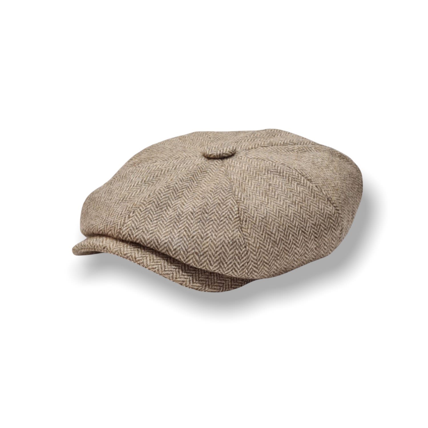 Men’s Neutrals Rileys Peregrine Baker-Boy Cap In Beige Merino Lambswool Extra Large Mister Miller - Master Hatter