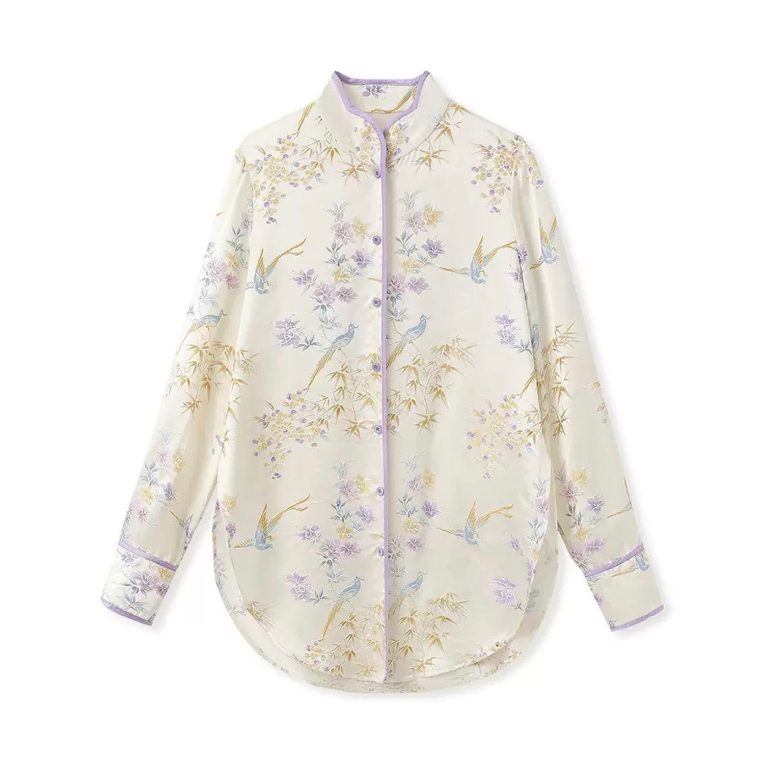 Jiaying Wang Wjy Studio London Women's White Embroidered Mulberry Silk Elegant Shirt In White