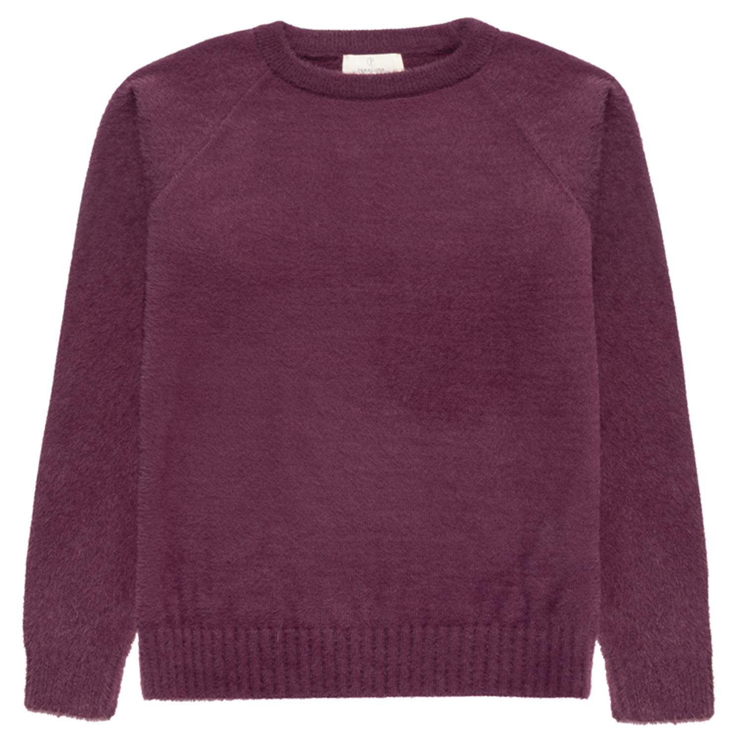 Peraluna Women's Pink / Purple Hazel O-neck Puffy Pullover In Mauve In Pink/purple