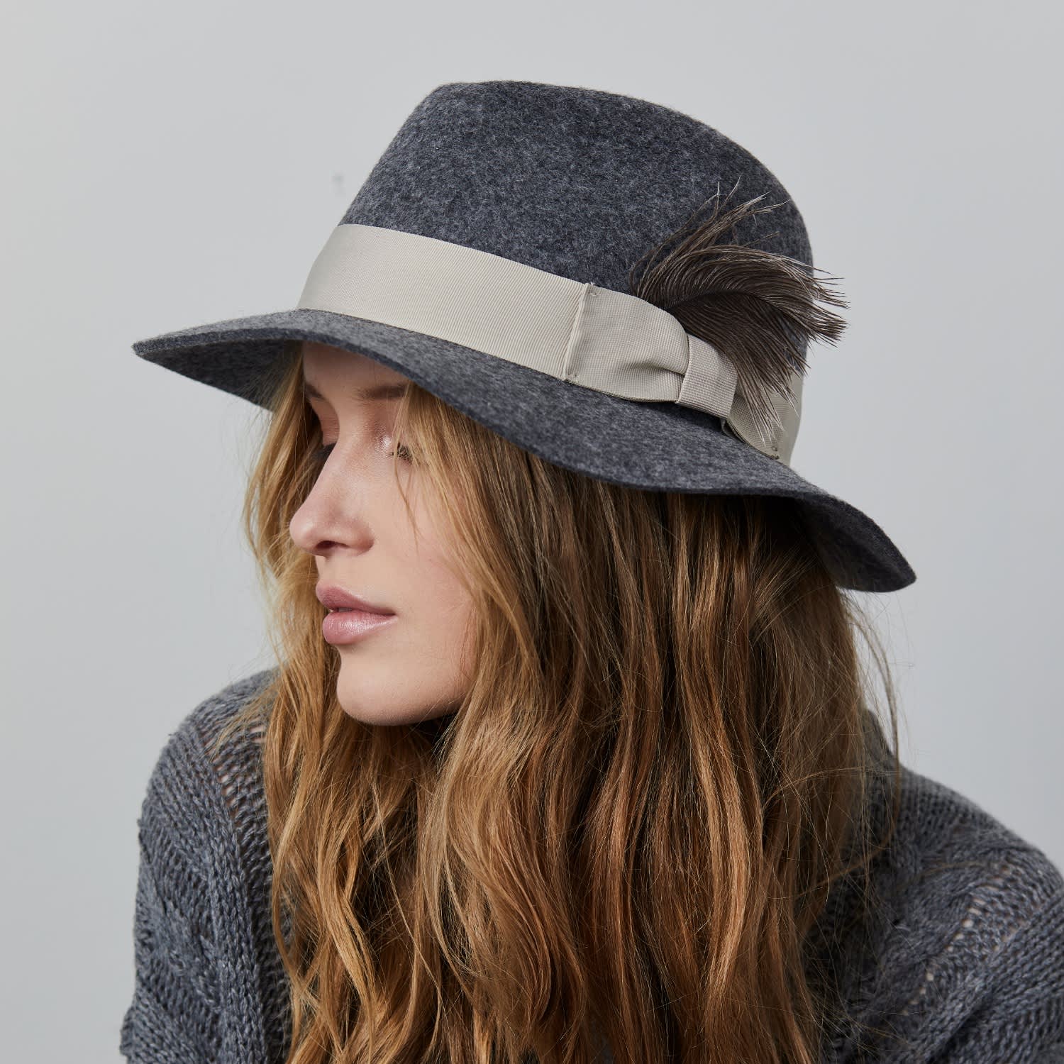 Fedora Hat With A Feather | Justine Hats | Wolf &amp; Badger