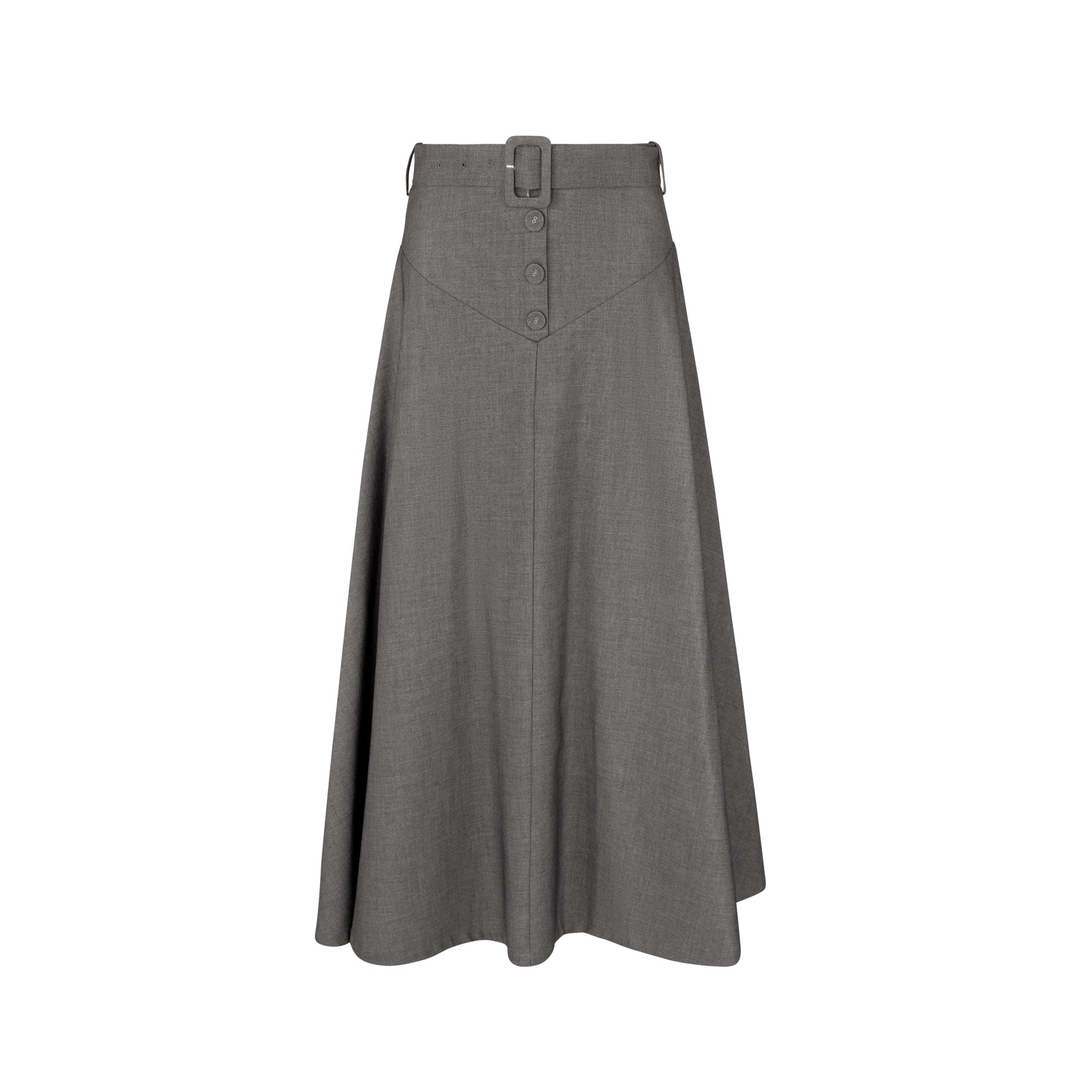Loup Clothing Women's Grey Fit & Flare Skirts Gray In Gray
