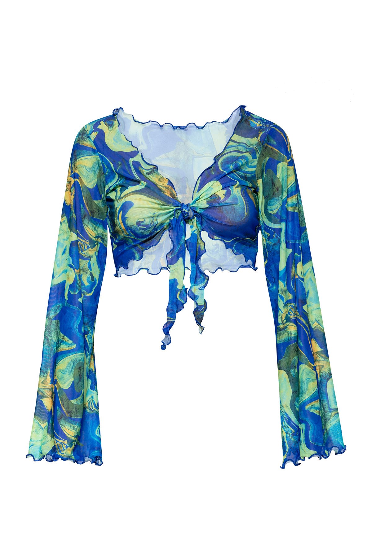 Kamari Swim Women's Blue Skye Mesh Top In Blue