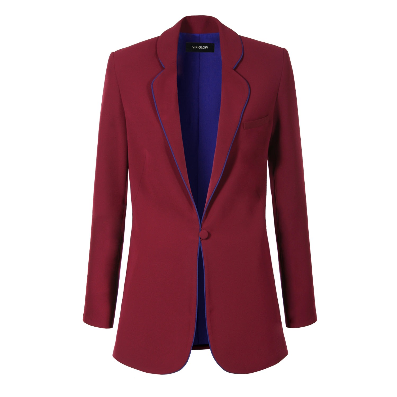 Women’s Red Agustina Burgundy Blazer Small Vikiglow