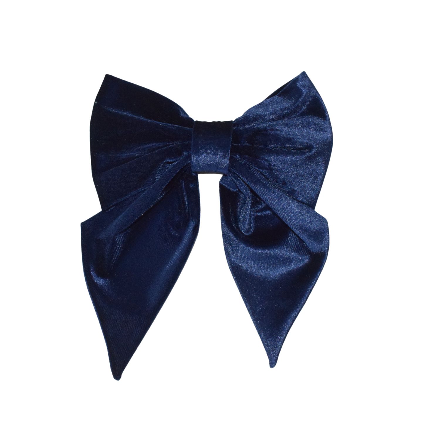 Sylki Women's Blue Hair Bow - Navy Velvet