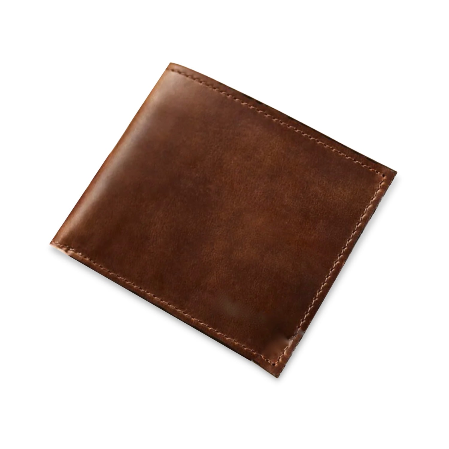 Men’s Brown Tan Leather Wallet With Tan Stitch Vida Vida