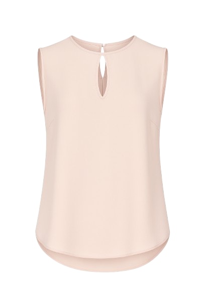 Conquista Women's Orange Keyhole Detail Sleeveless Top In Orange