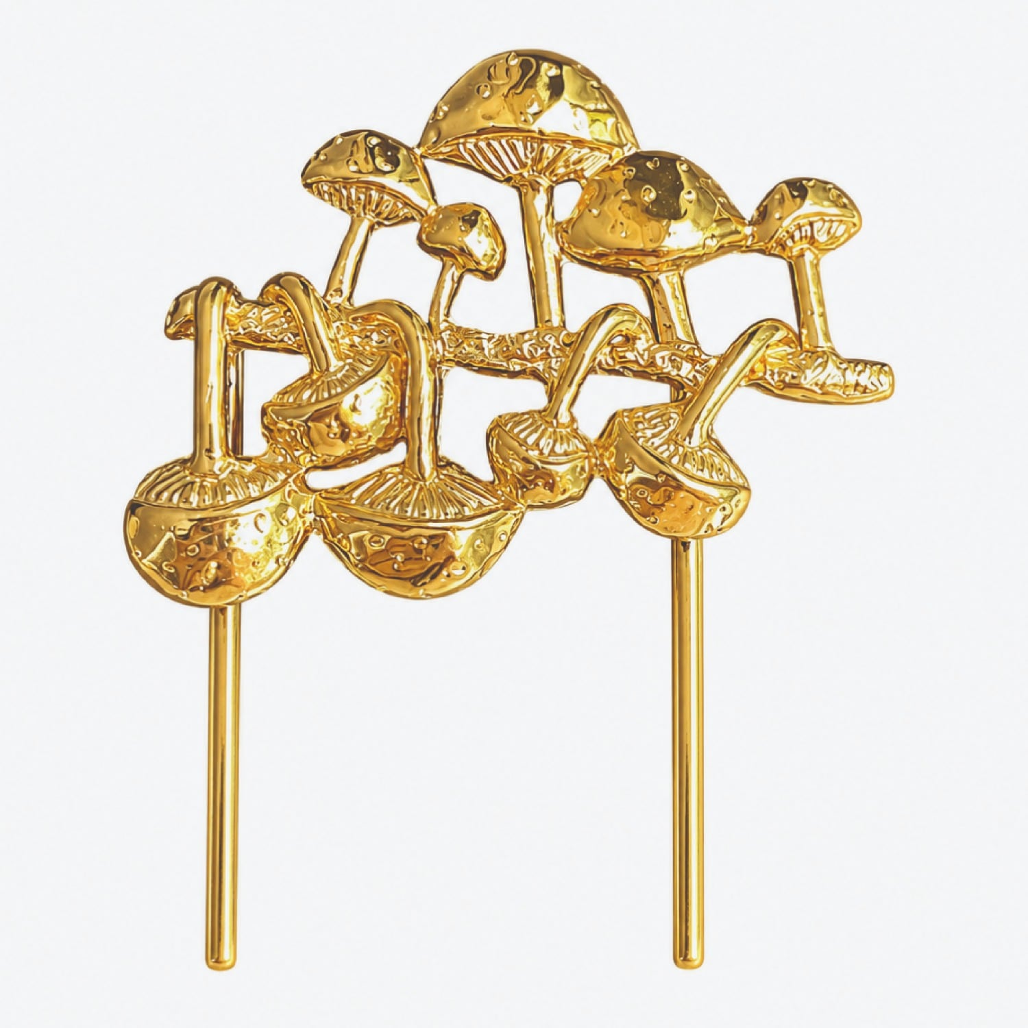 Men's Gold Mushrooms Suit Pin | Sophie Simone Designs