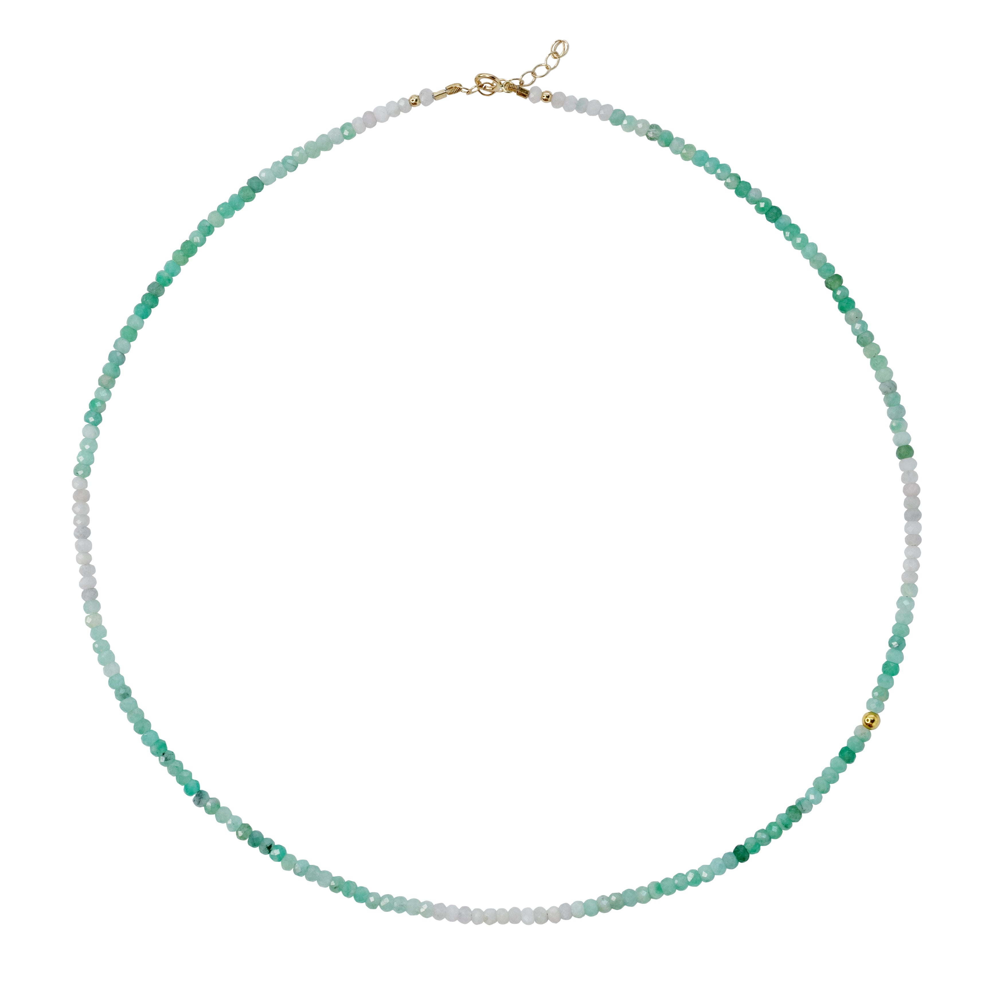 Bombyx House Women's Gold / Green Ombre Light Emerald Necklace Gold In Green