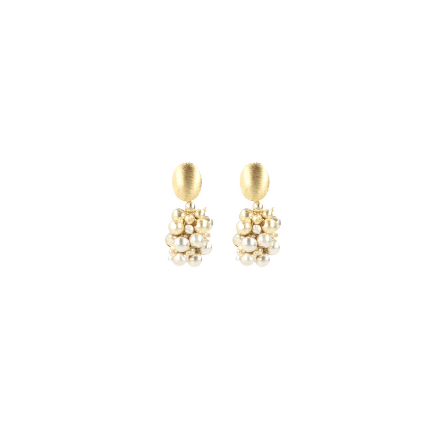 Lott. Gioielli Women's Silver / Gold Earrings Amy Irregular Double Stones Cone S Mix Silver Gold