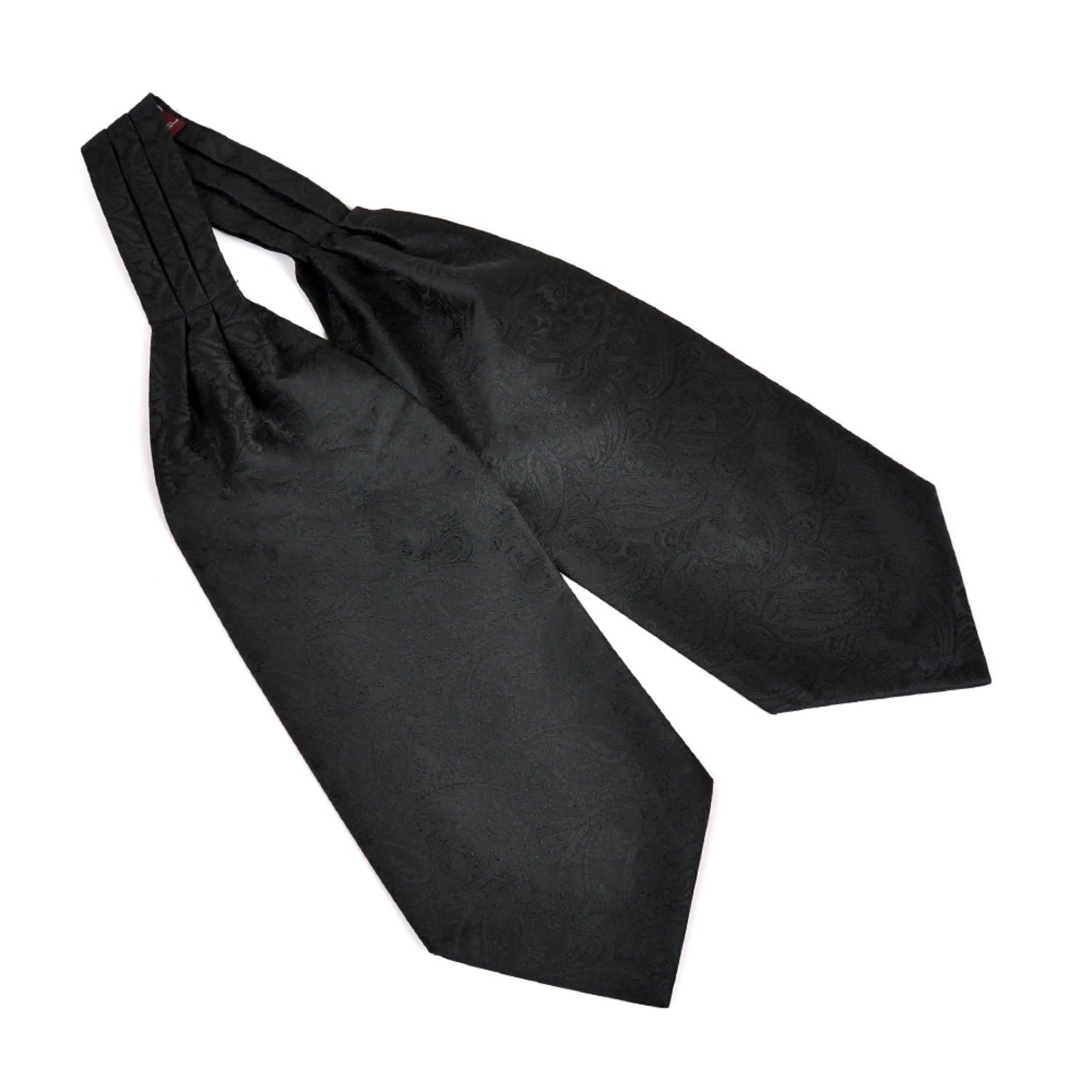 Men's Self Tie Paisley Cravat – Black | One Size | David Wej