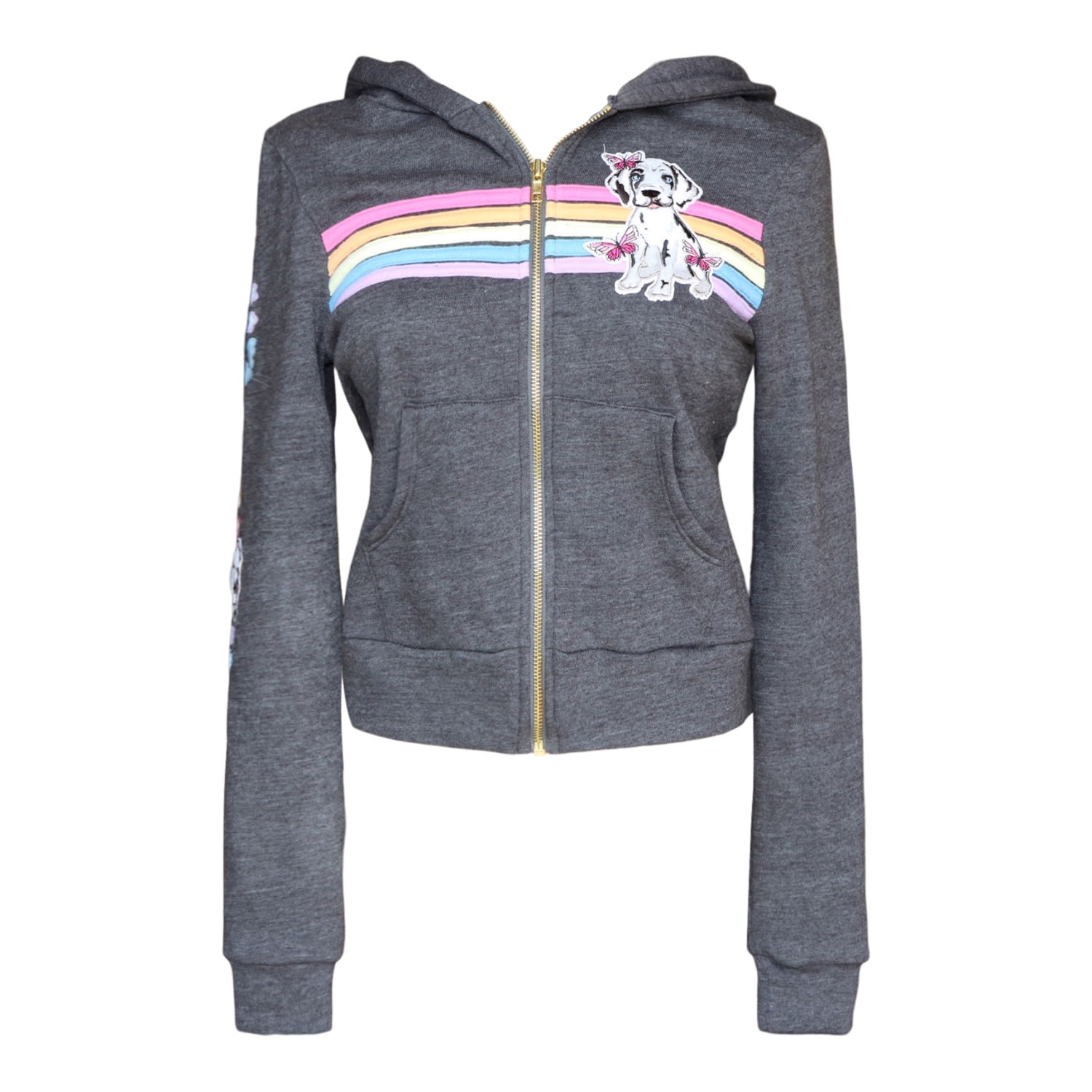 Cloud Haven Women's Grey  Rainbow Dane Hoodie In Grey