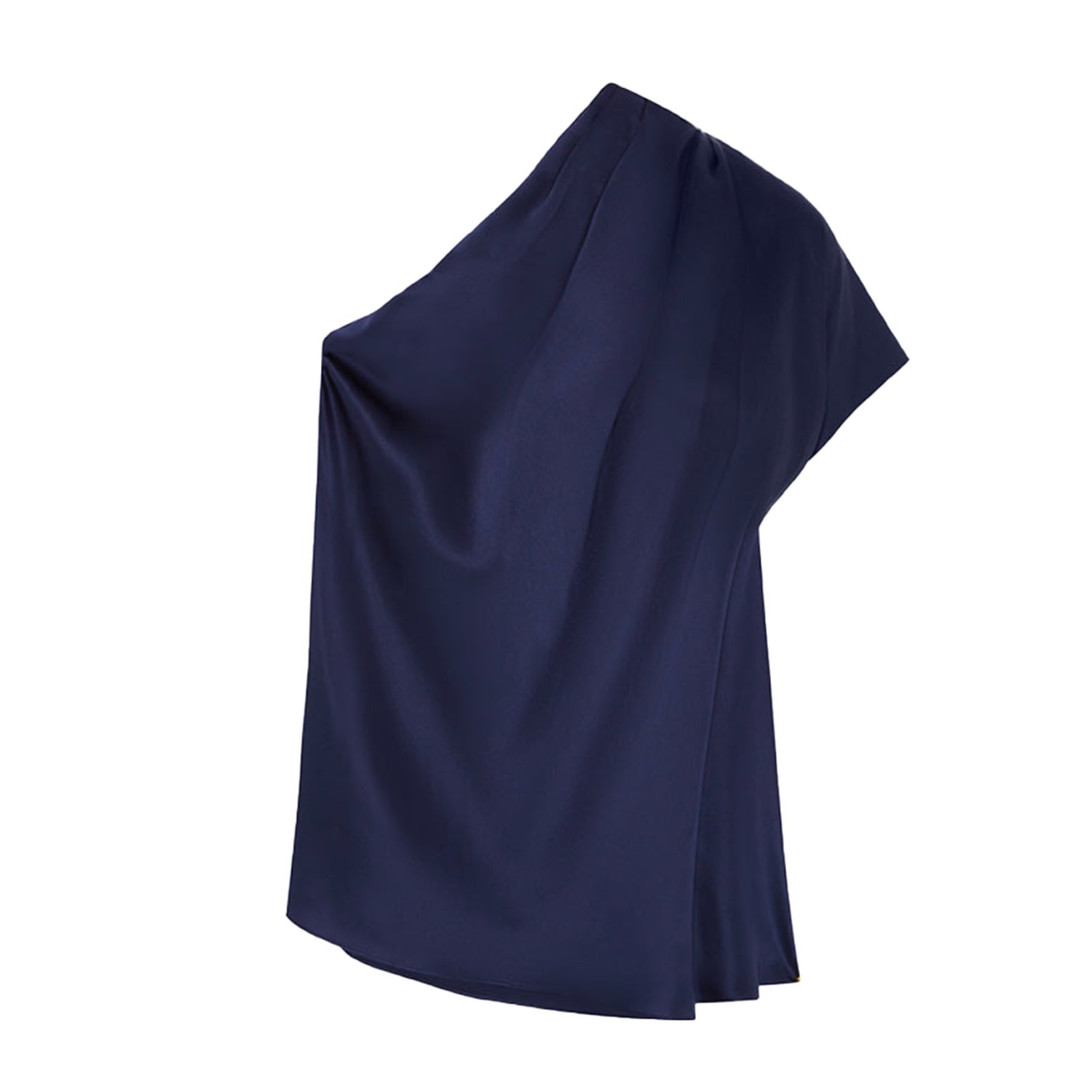 Women’s Emily Silk One-Shoulder Top - Sapphire Extra Small The Summer Edit