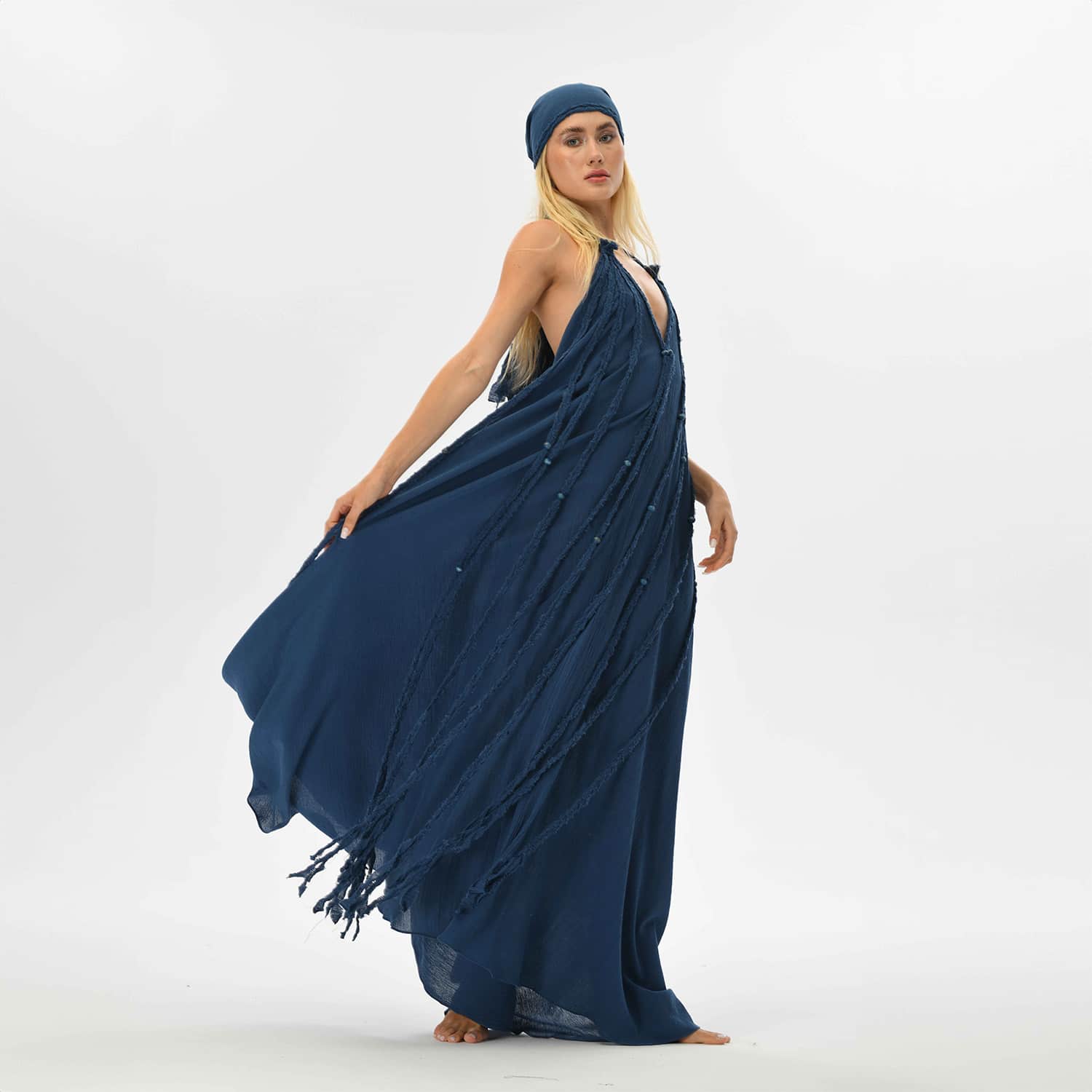 Kismet Dress Blue - Boho Maxi Dress | Zhenabia | Wolf & Badger