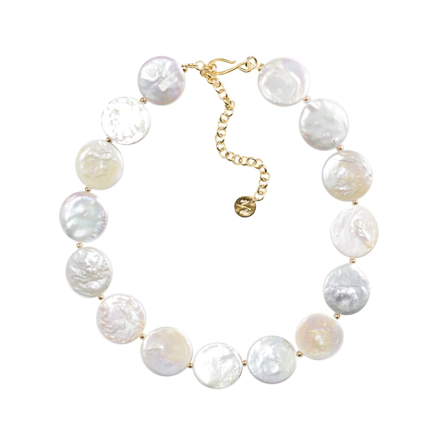 Adriana Pappas Designs Women's White Beach Babe Choker - Gold Plated