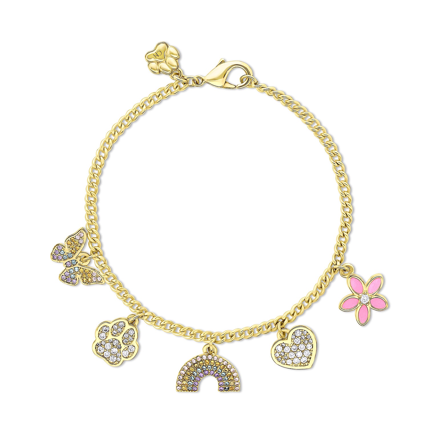 Cloud Haven Women's  Ditsy Charm Bracelet Gold